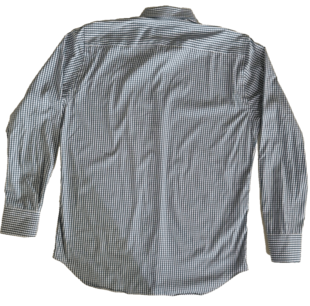 Canali Canali Mens 16/41 L Blue White Check Gingham Button Up Size US L / EU 52-54 / 3 - 2 Thumbnail