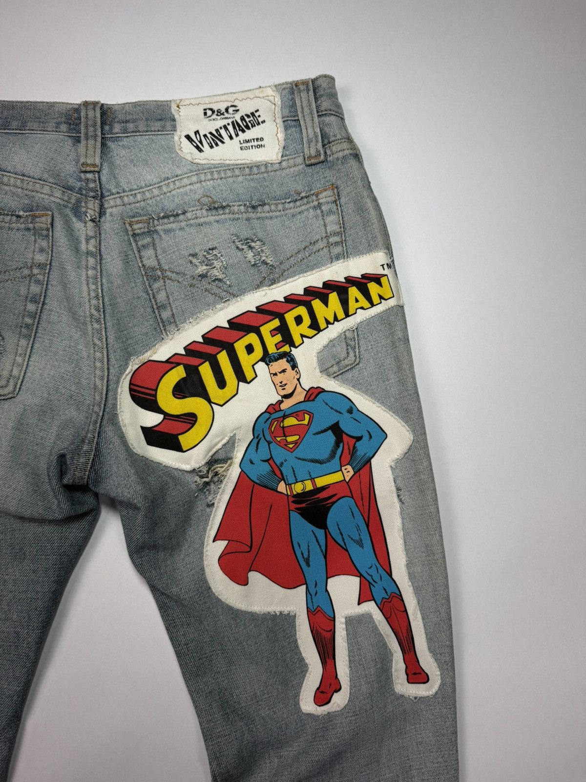 Dolce & Gabbana 2005 Dolce & Gabbana Superman distressed jeans. Size US 36 / EU 52 - 3 Thumbnail