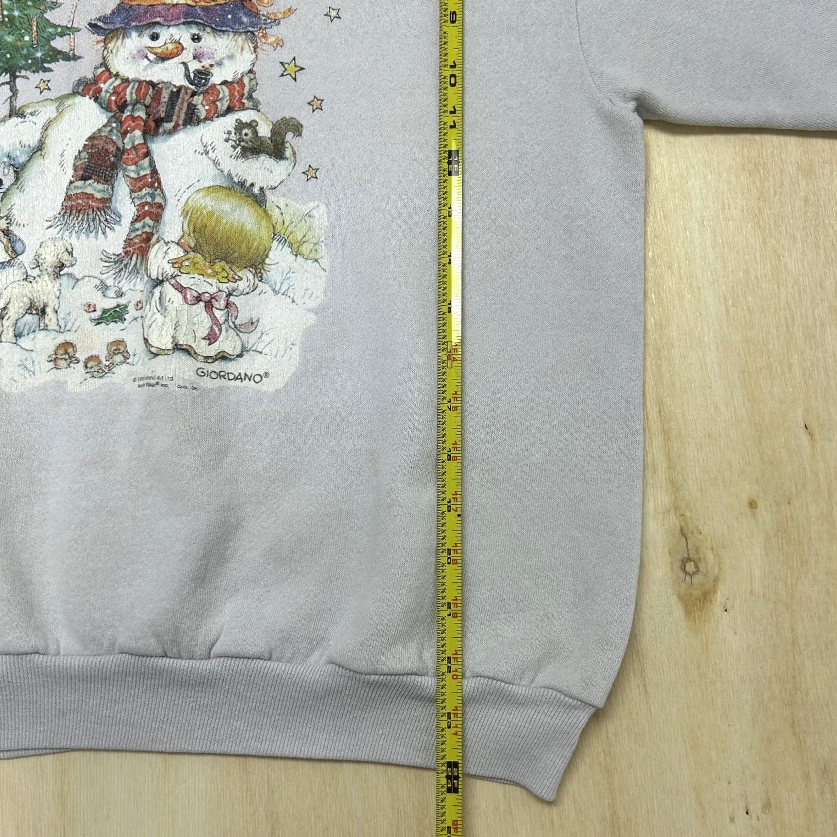 Vintage VINTAGE B-WEAR SPORTSWEAR Sweatshirt Womens Medium Gray Christmas Snowman Fleece Size M / US 6-8 / IT 42-44 - 6 Thumbnail