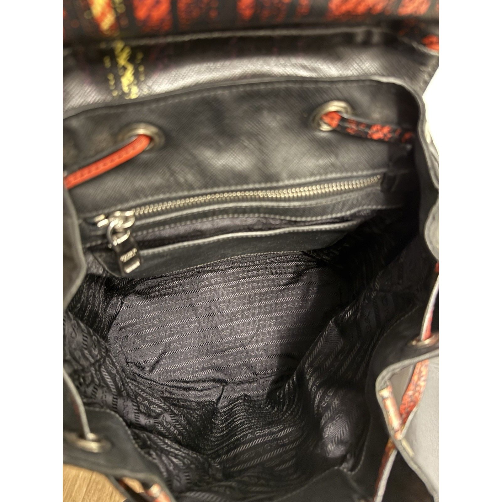 Prada Prada PRADA Backpack in Nylon and Leather Black Red Size ONE SIZE - 8 Thumbnail
