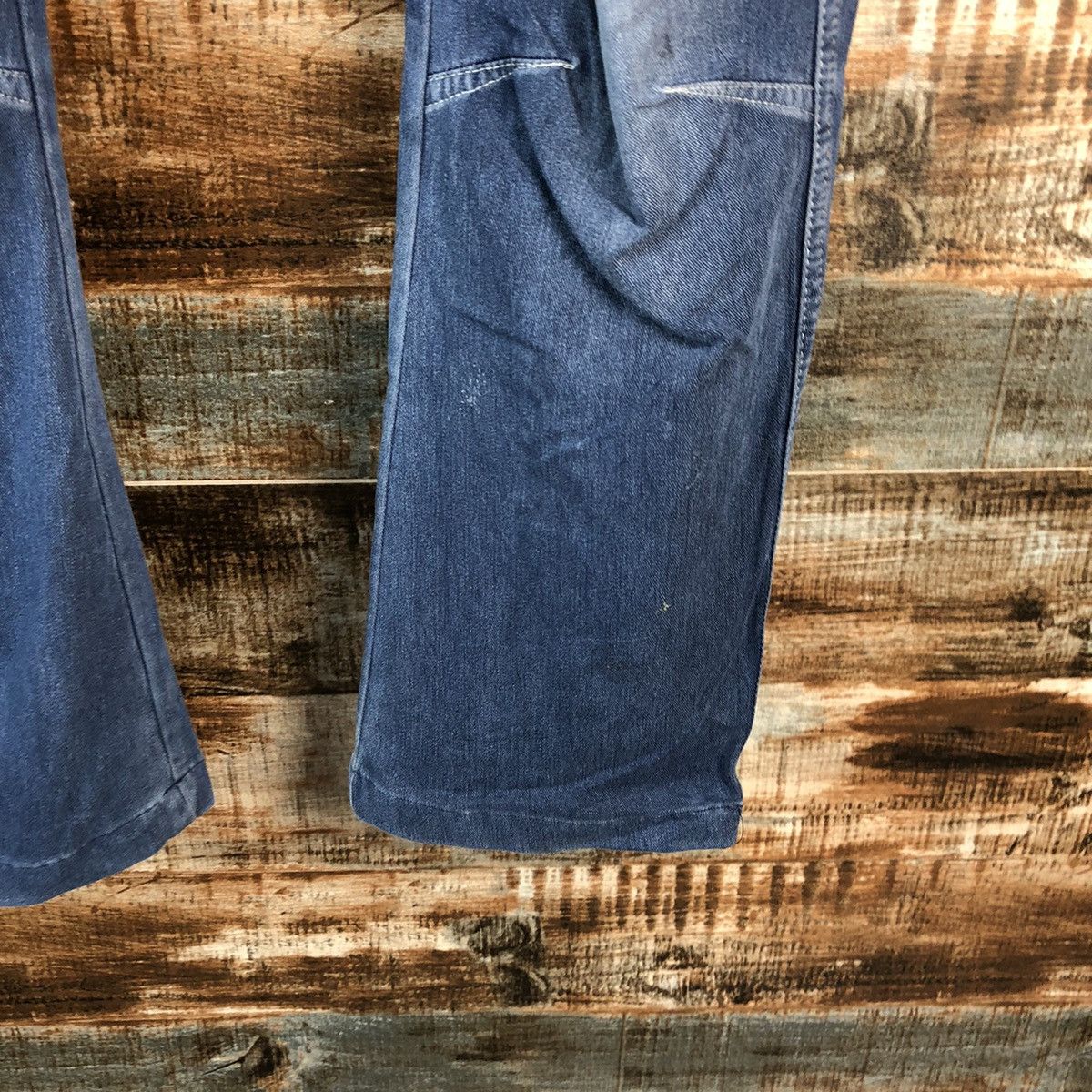 Japanese Brand Field Core Blue Distressed ripped Denim Pants #A2166 Size US 33 - 12 Thumbnail