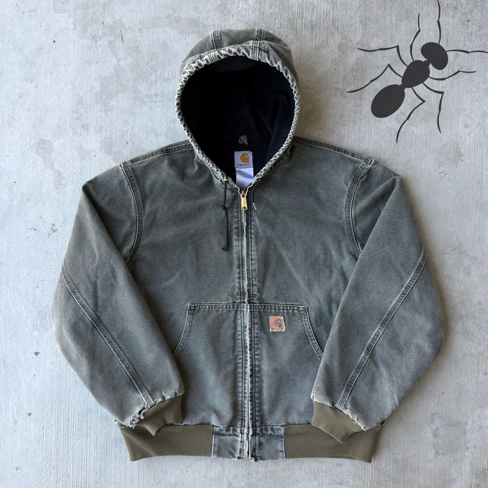 Carhartt × Vintage Vintage Carhartt J150 HTG green hooded work