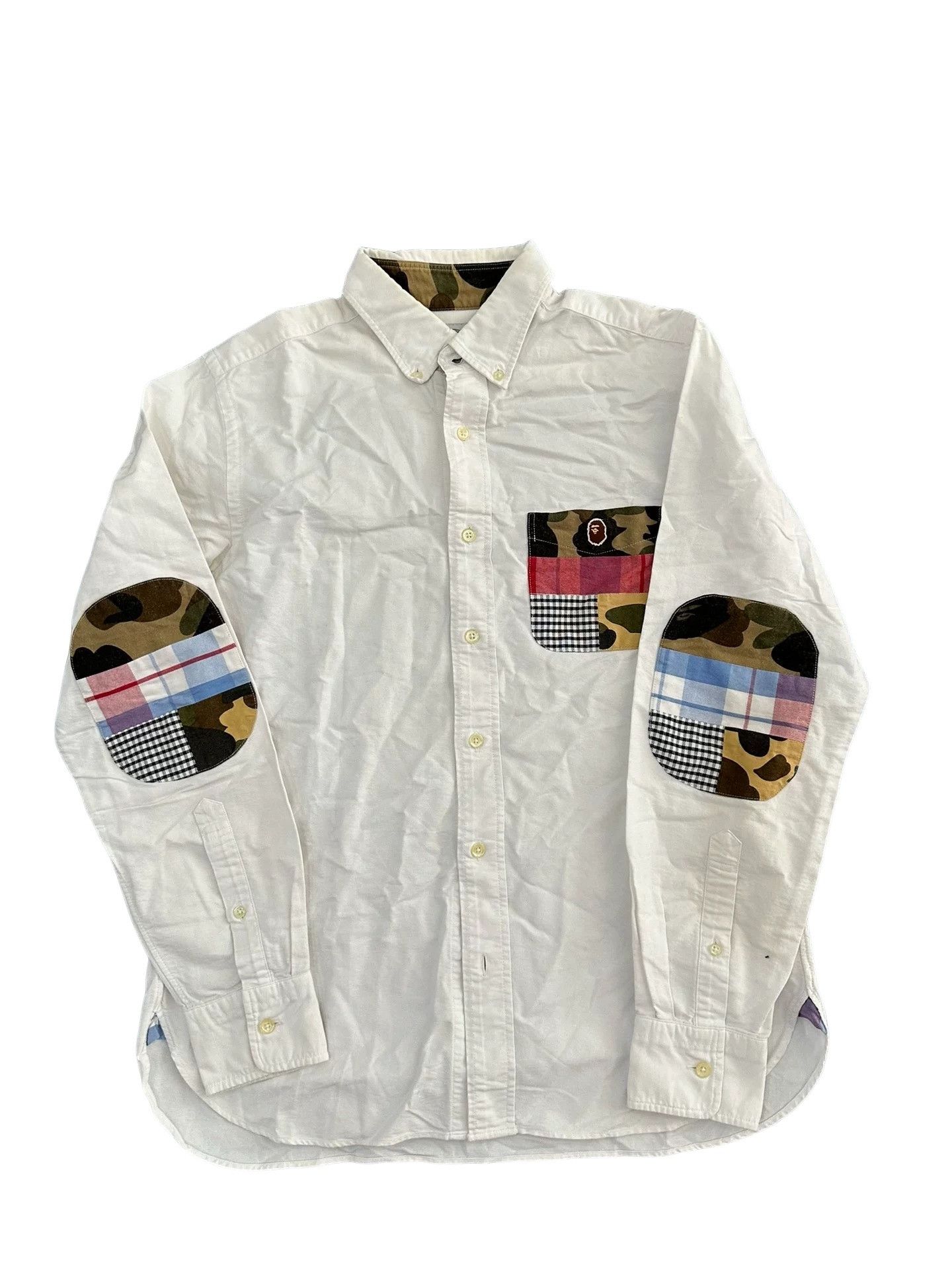 Bape BAPE Patchwork Camo Button Up Shirt Size L Size US L / EU 52-54 / 3 - 1 Thumbnail