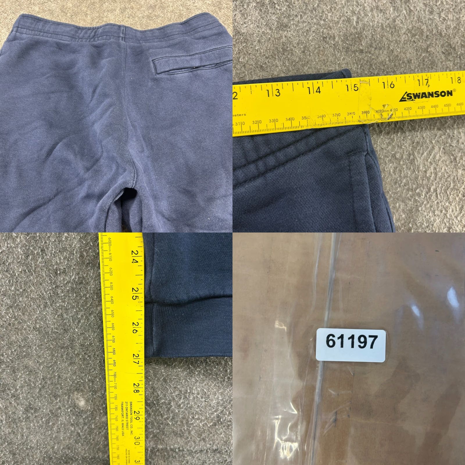 Nike Nike Pants Men Small Blue Jogger Club Fleece Swoosh Drawstring Solid Cotton Size US 29 - 8 Thumbnail