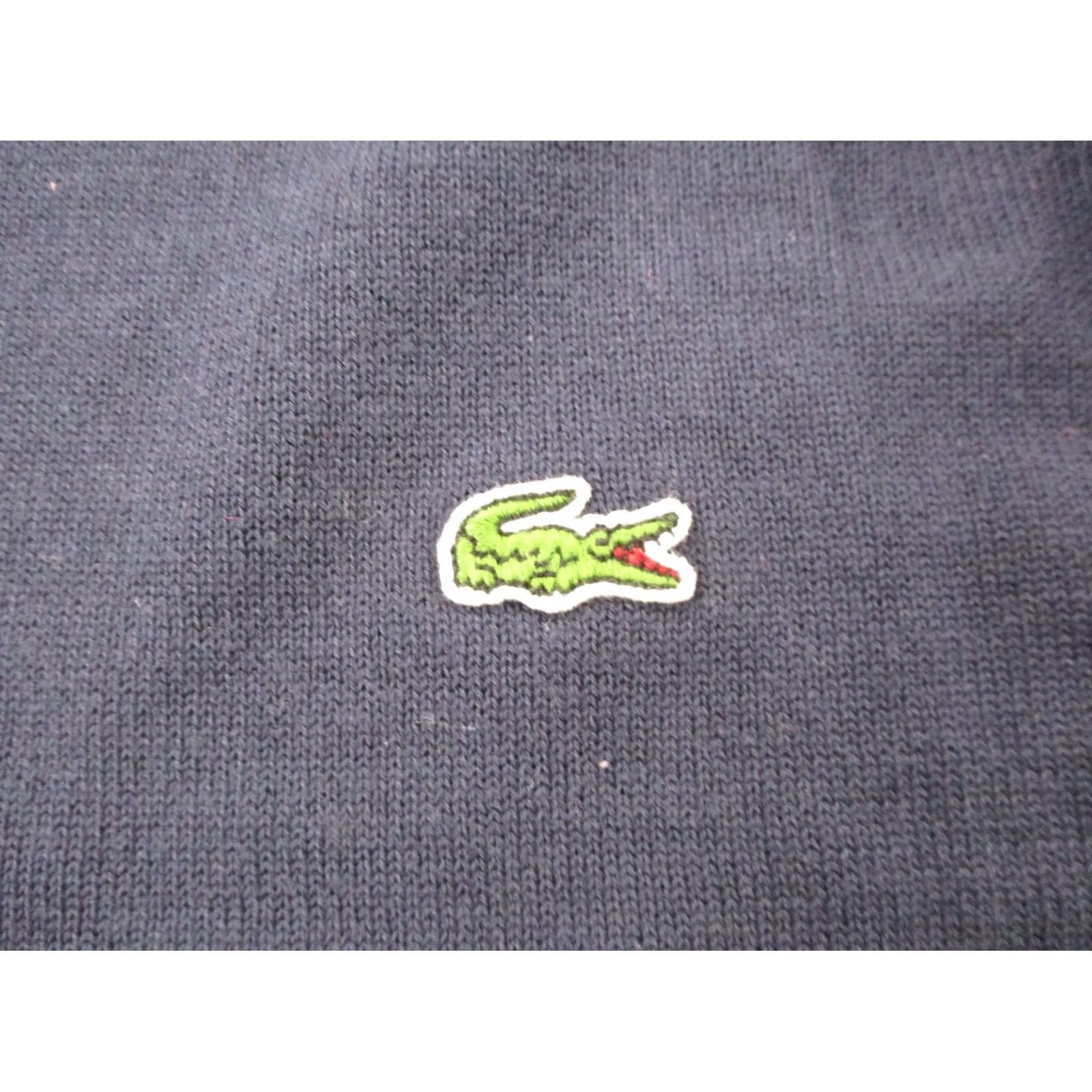 Lacoste Lacoste Mens Sweater 2XL Blue Classic Fit Pullover Logo Knit Crew Neck Cardigan? Size US XXL / EU 58 / 5 - 6 Thumbnail