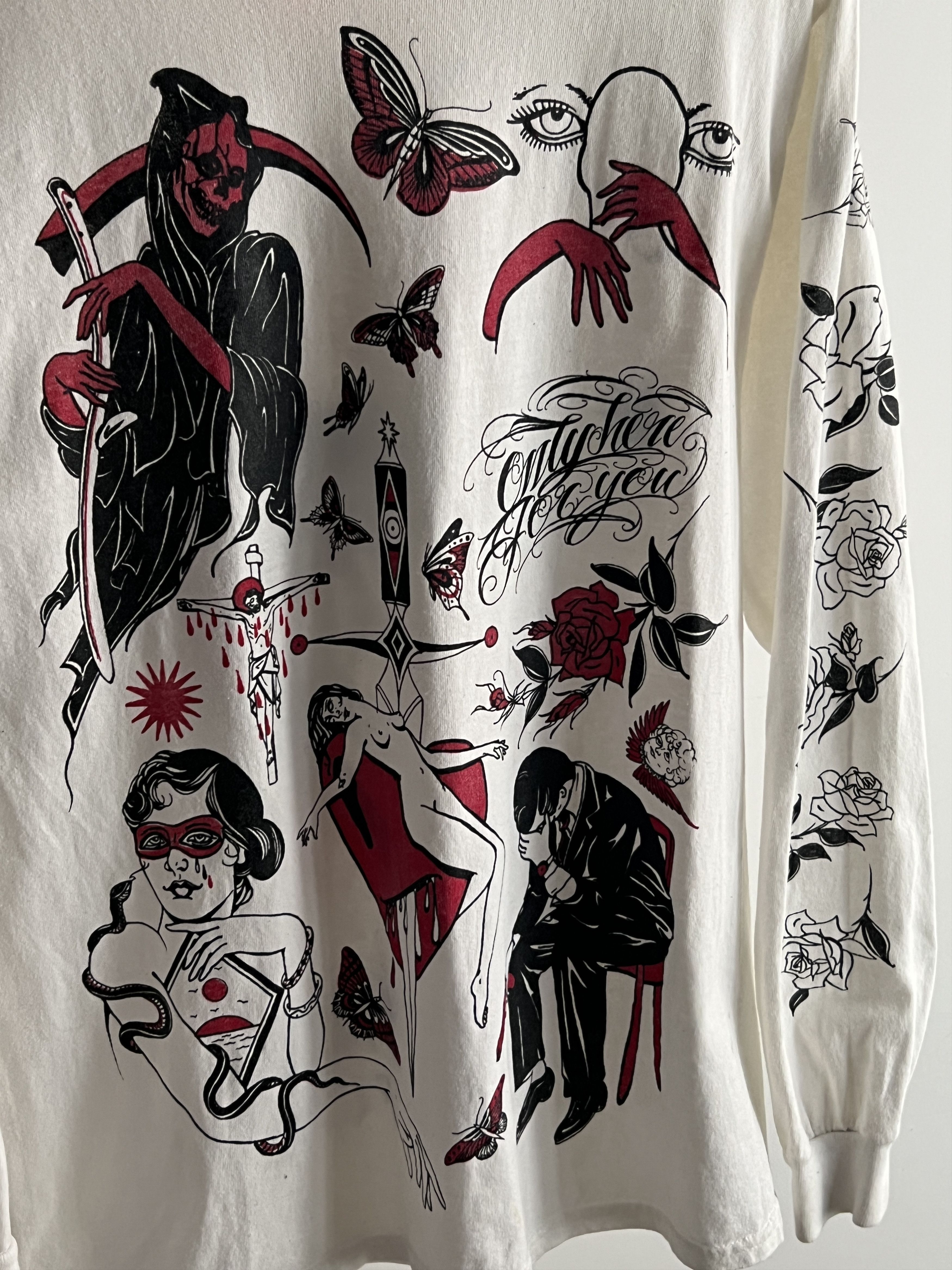 Band Tees × Vintage Long sleeve Tattoo Old Skul Only Here For You Vintage Size US M / EU 48-50 / 2 - 4 Thumbnail