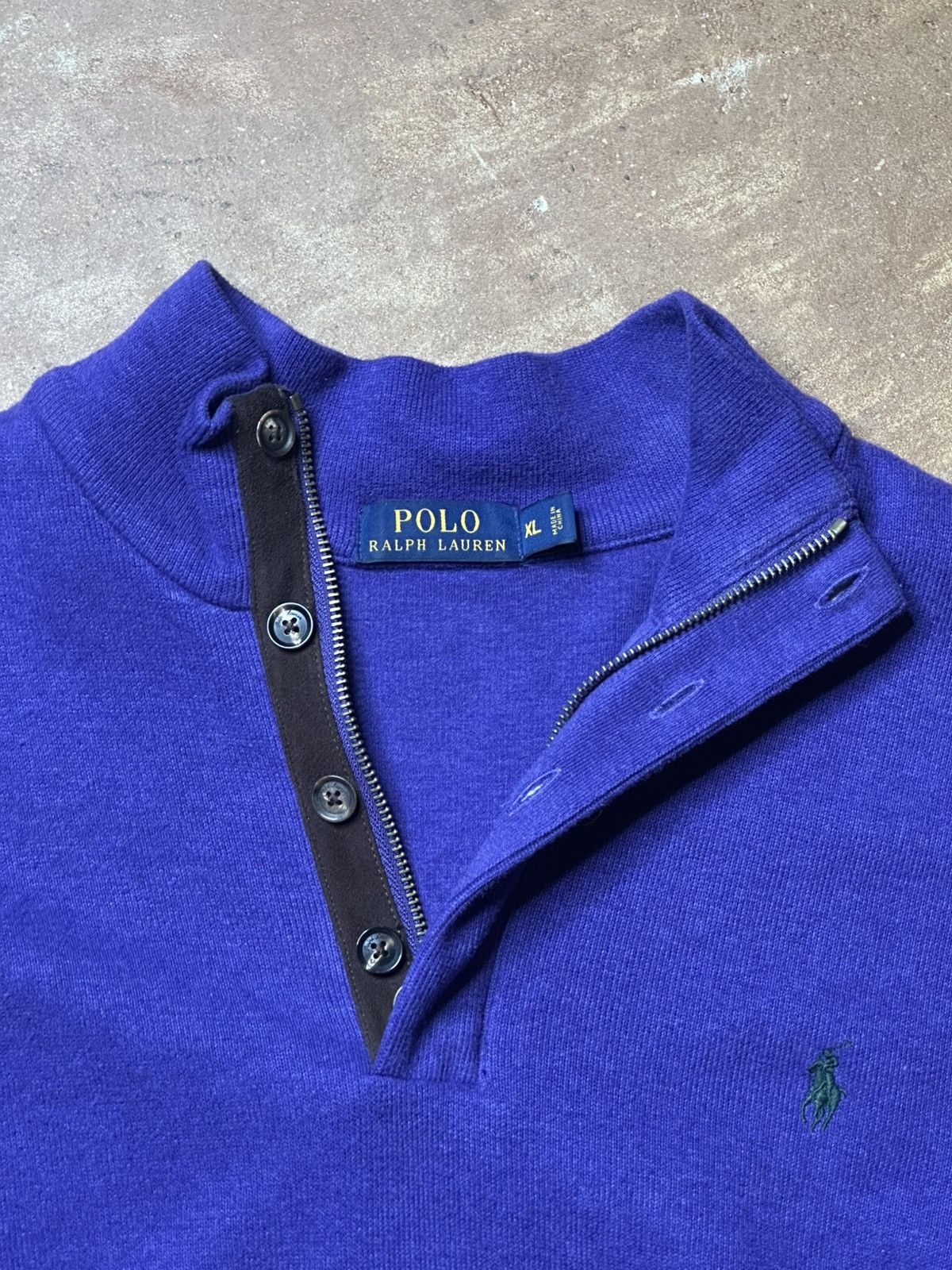 Polo Ralph Lauren Polo Ralph Lauren Mock Neck Button Up Sweater Size US XL / EU 56 / 4 - 2 Thumbnail