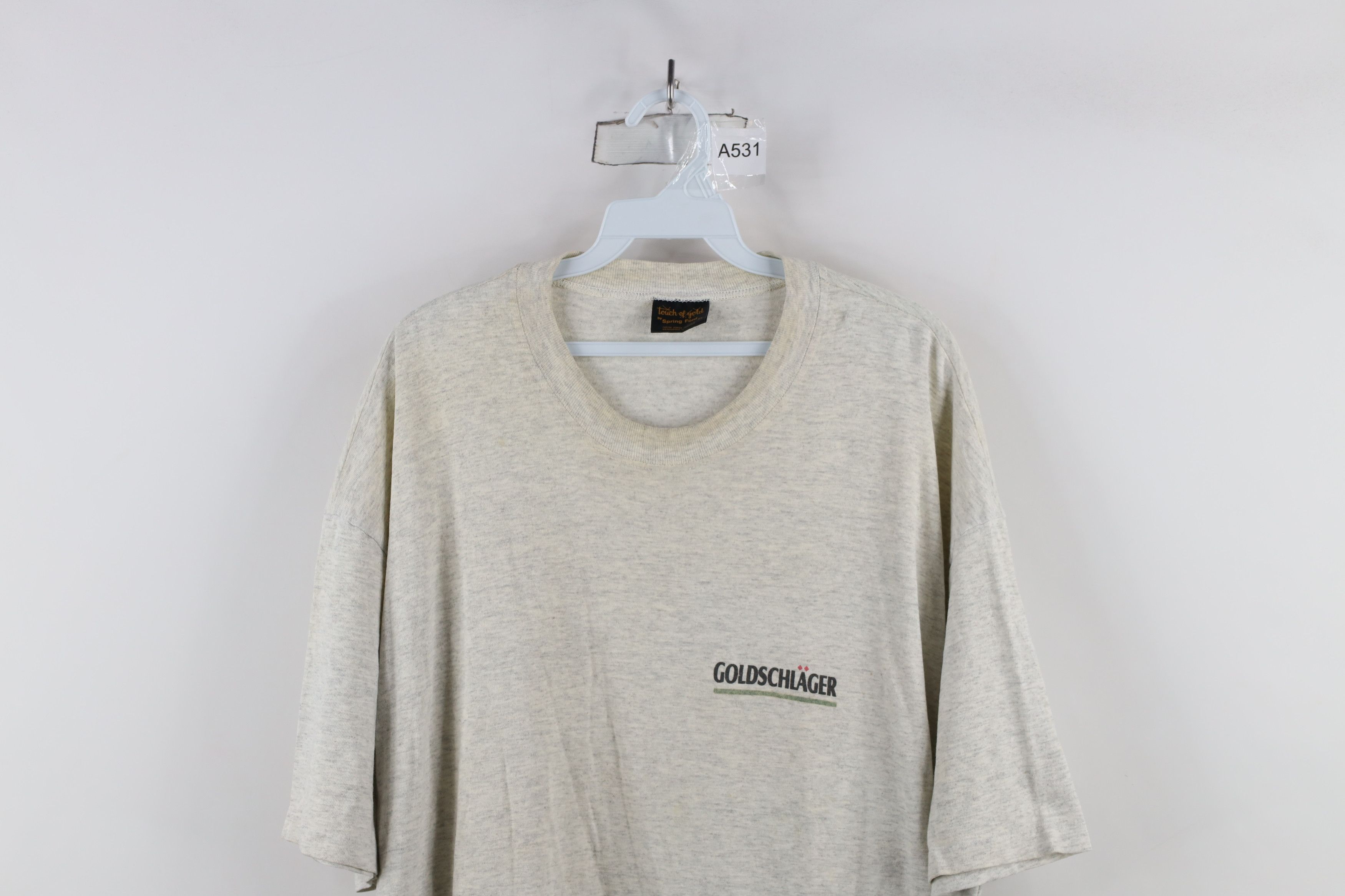 Vintage Vintage 90s Streetwear Spell Out Goldschlager T-Shirt Gray Size US XL / EU 56 / 4 - 2 Thumbnail