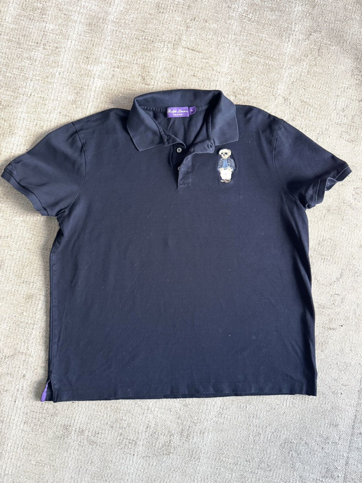 Ralph Lauren Purple Label Ralph Lauren Purple Label teddy bear pique polo navy blue XL Size US XL / EU 56 / 4 - 10 Thumbnail