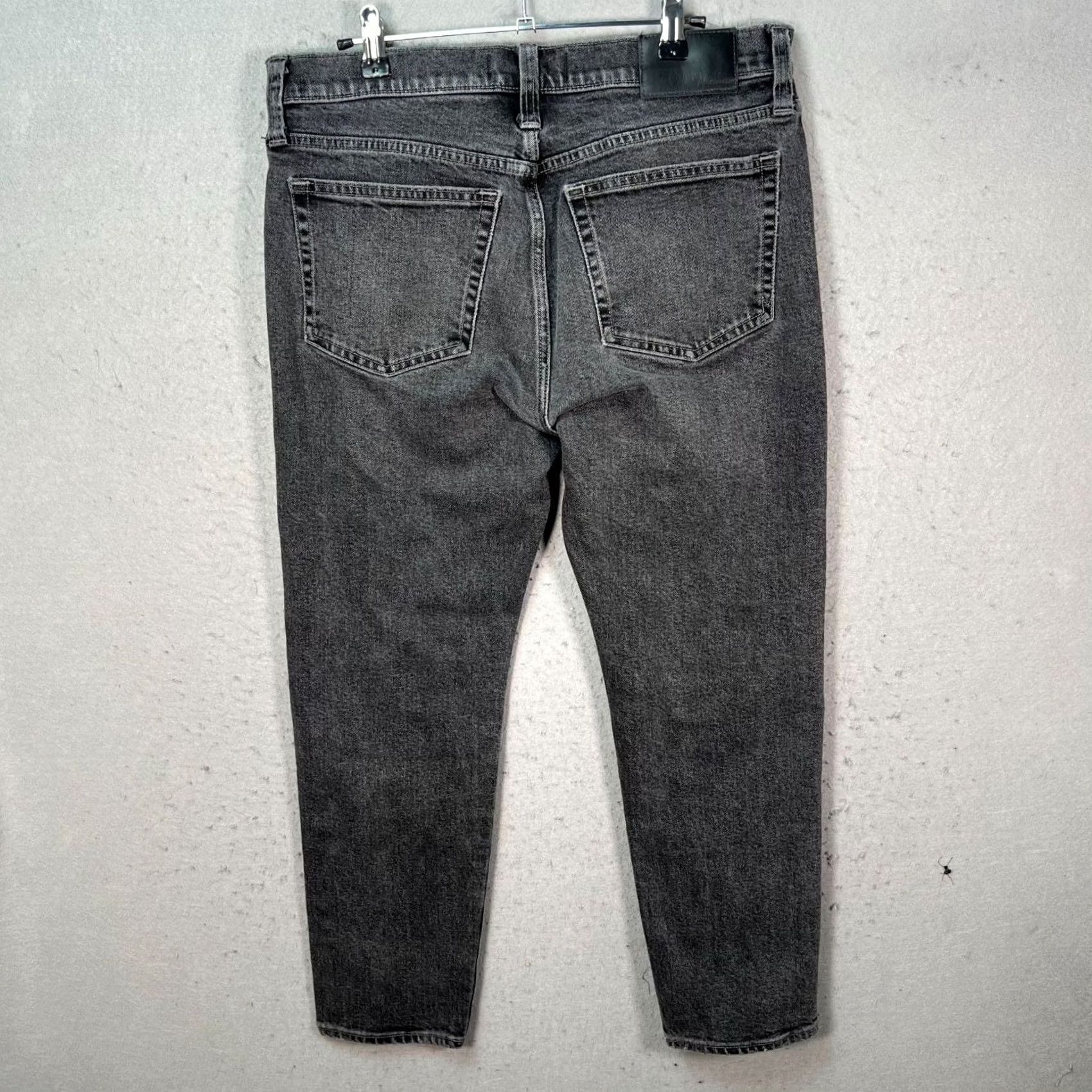 Madewell Madewell Jeans Regular 31x26 Black Stretch Denim Logo 5-Pocket Relaxed Taper Mens Jeans Size US 31 - 2 Thumbnail