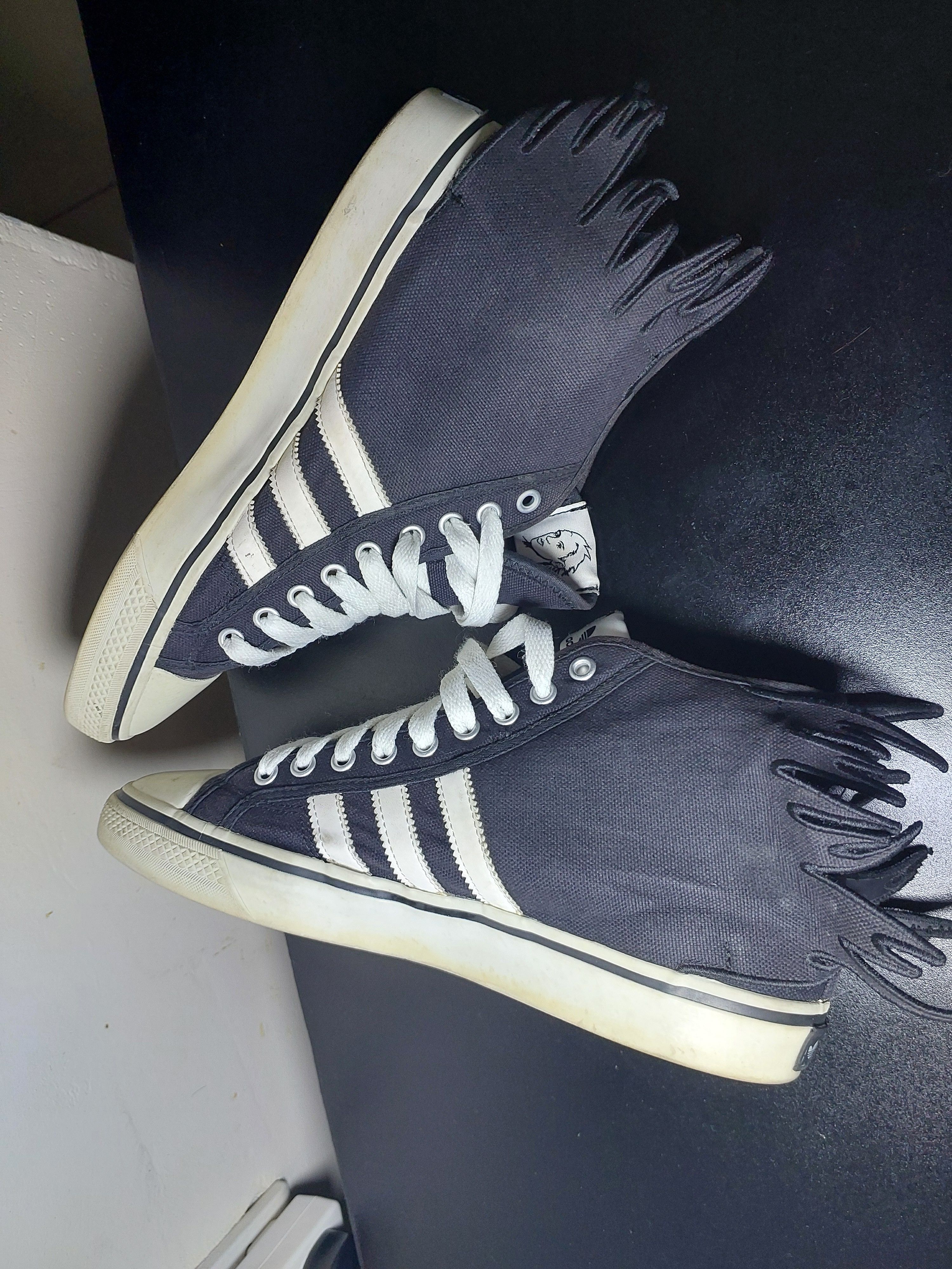 Adidas × Jeremy Scott ADIDAS x Jeremy Scott Nizza Fringe Hi-Top Sneakers Size US 10 / EU 43 - 10 Thumbnail
