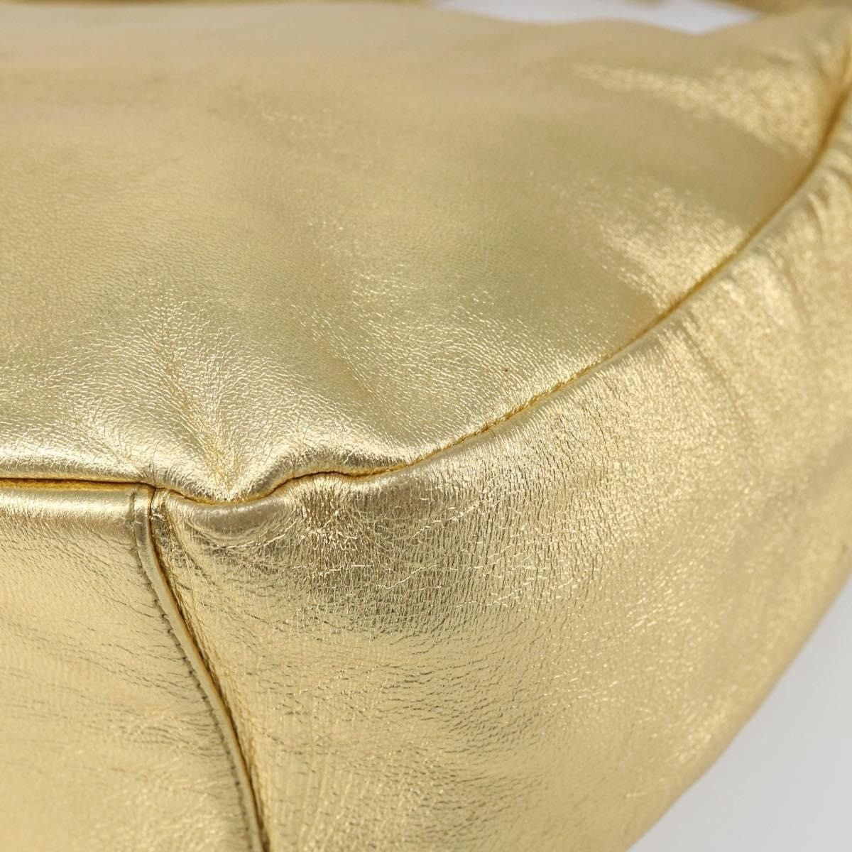 Prada Prada Leather Shoulder Bag Gold Size ONE SIZE - 5 Thumbnail