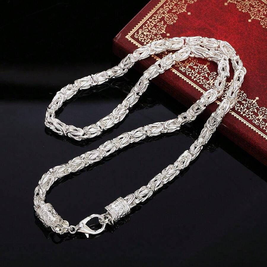 Jewelry x Vintage Drago Head Y2K Necklace Chain in Silver, Men's