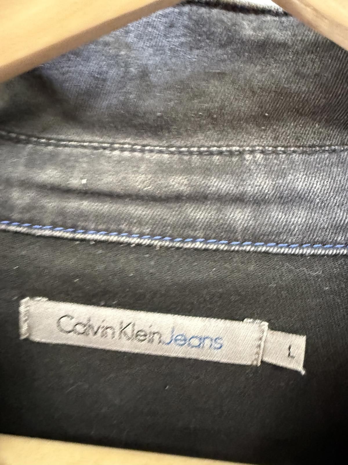 Calvin Klein Women's Black Washed Denim Jacket Size L / US 10 / IT 46 - 4 Thumbnail