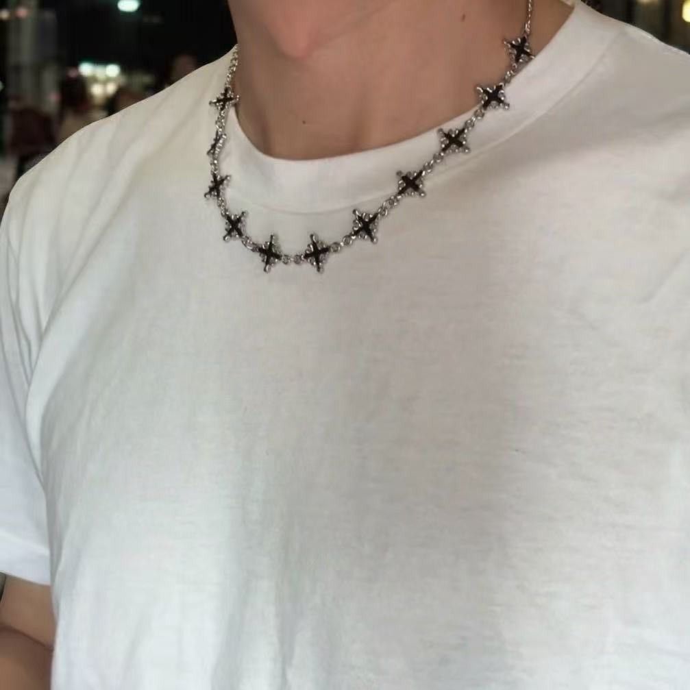 Other Cross Link Chain Necklace Streetwear Punk Hip Hop Unisex Size ONE SIZE - 5 Thumbnail