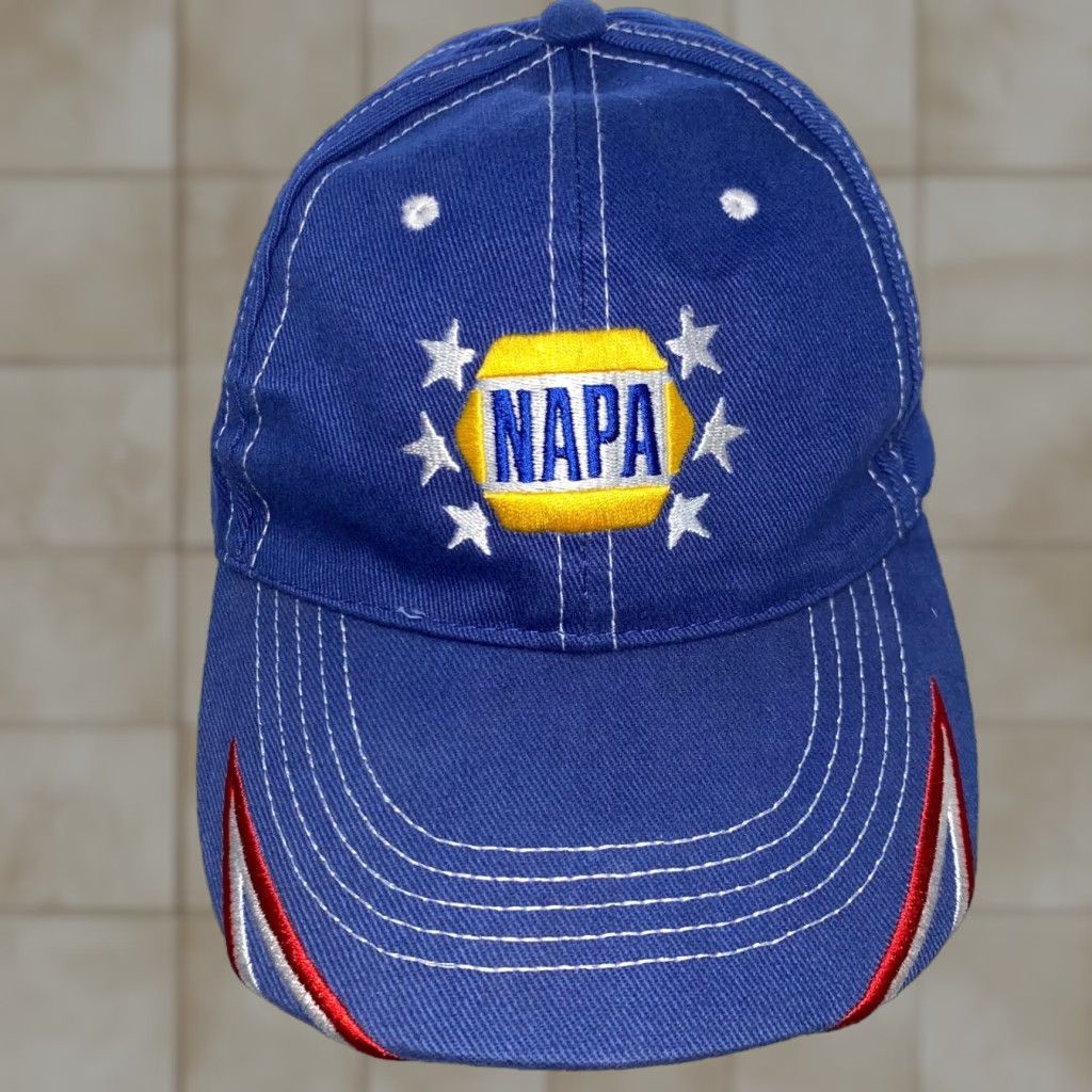NASCAR NAPA Racing NASCAR Ron Capps Chase Elliot Blue Intrepid Fund Strapback Hat Size ONE SIZE - 1 Thumbnail