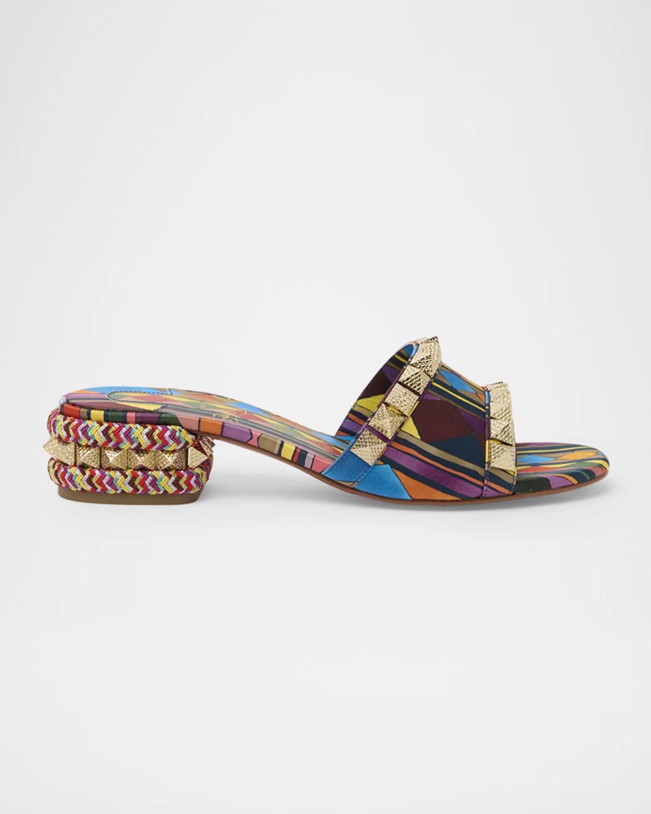 Christian Louboutin os11x0526 Pyramule Spike Sandals in Multicolor Size US 7 / IT 37 - 1 Thumbnail