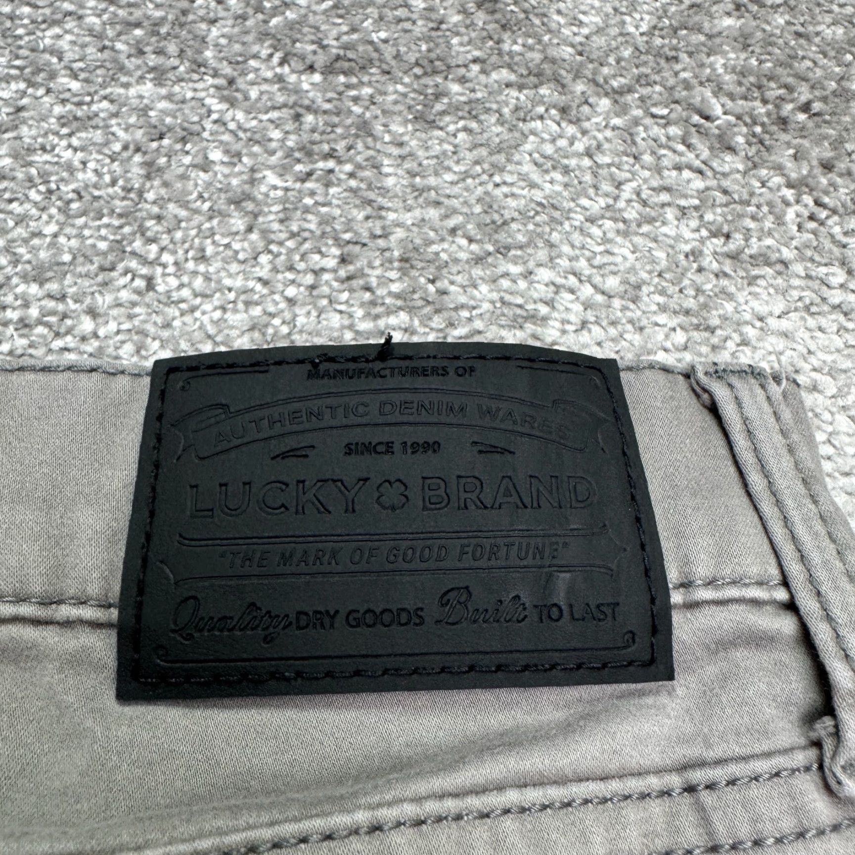 Lucky Brand Lucky Brand Pants Men 33x30 Gray Flat Front Cotton Chino Straight Leg Casual 223 Regular Waist 33 Size US 33 - 5 Thumbnail