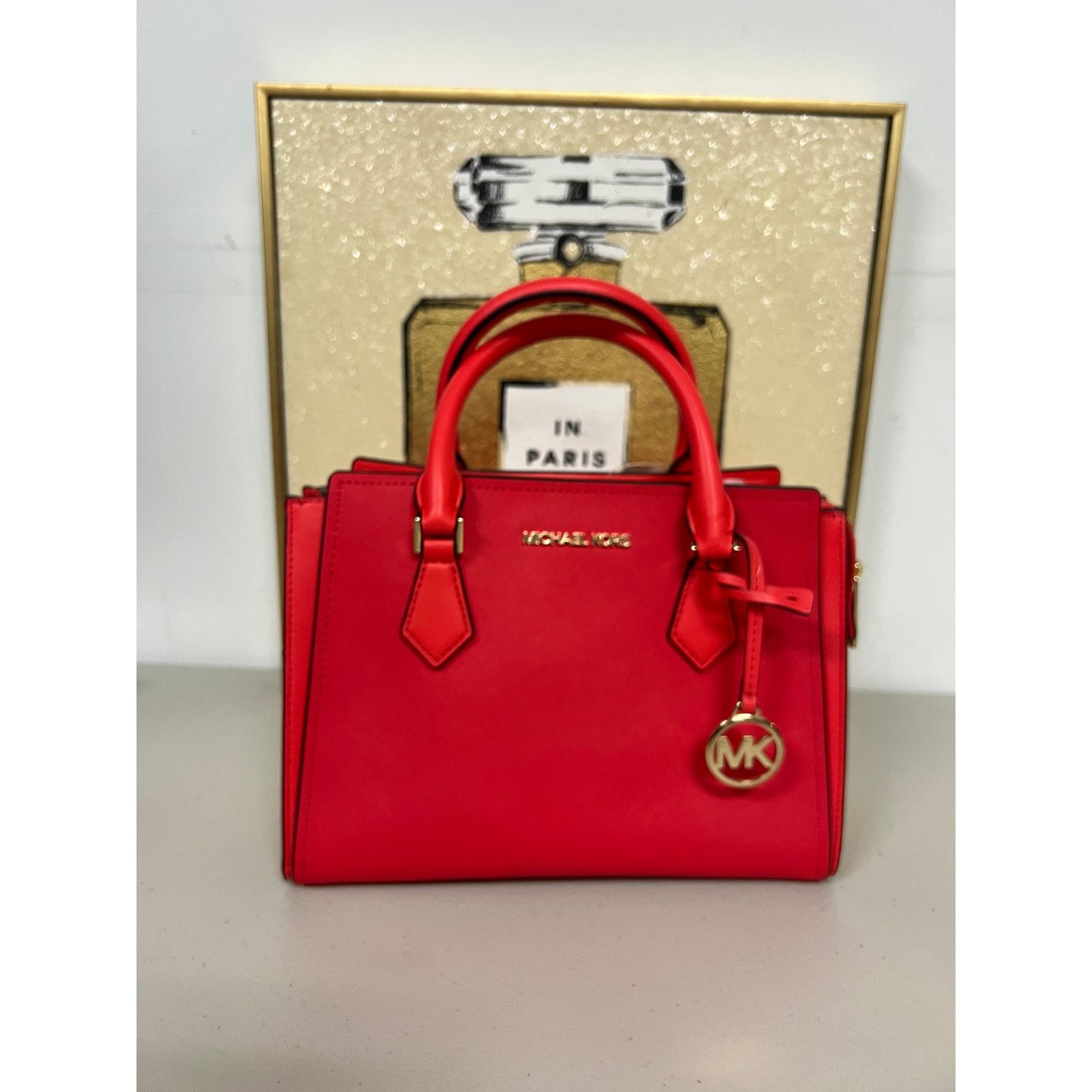 Michael Kors Michael Kors 35T0GWXM2L Hope Medium Saffiano Leather Satchel Size ONE SIZE - 1 Thumbnail
