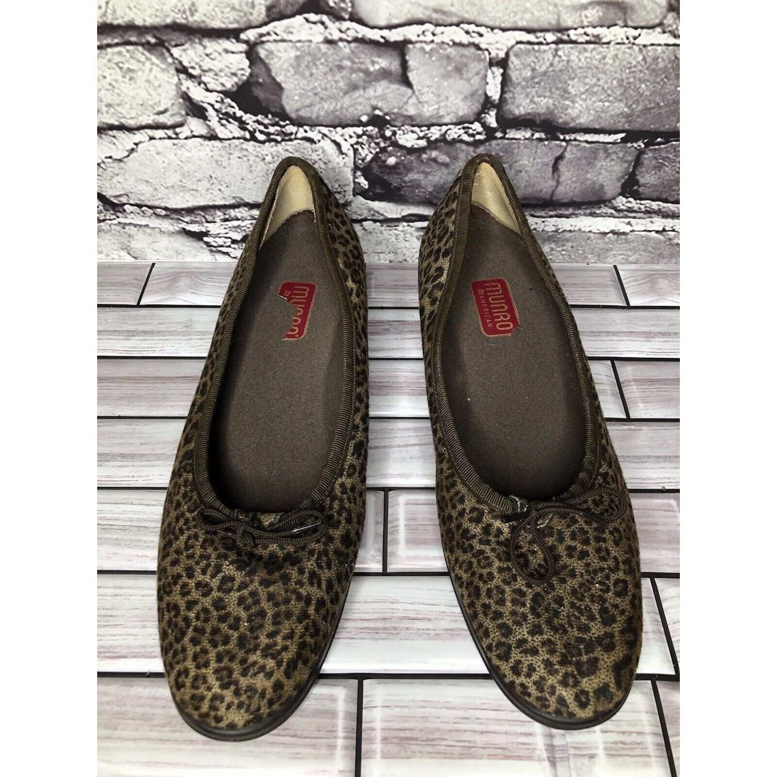 Other Munro American Leopard Print Synthetic Fabric Wedge Shoes Wo Size US 8 / IT 38 - 2 Thumbnail