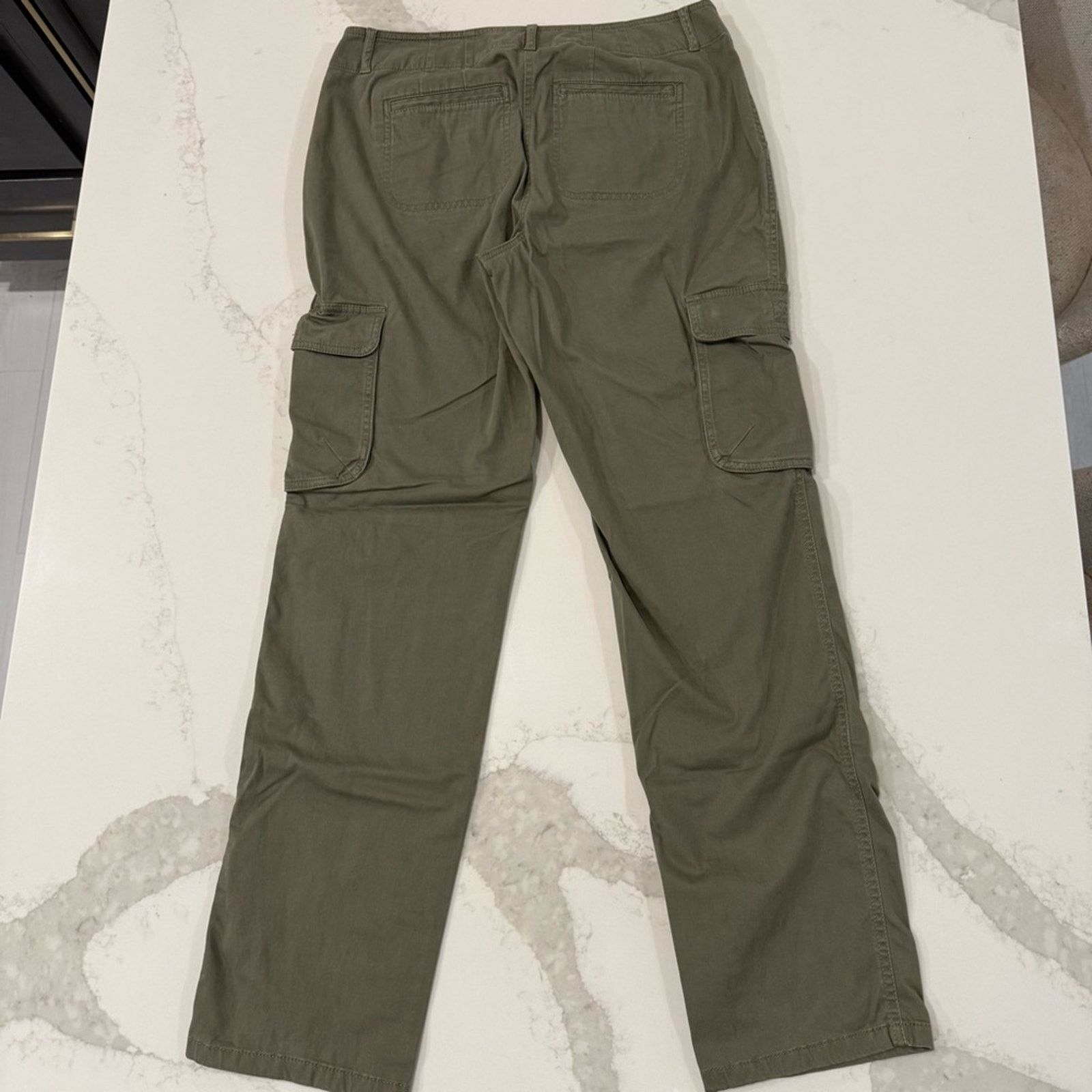 J. Jill J. Jill Chino Cargo Pants StraightLeg Womens 6 Stretch Olive Size 28" / US 6 / IT 42 - 5 Thumbnail