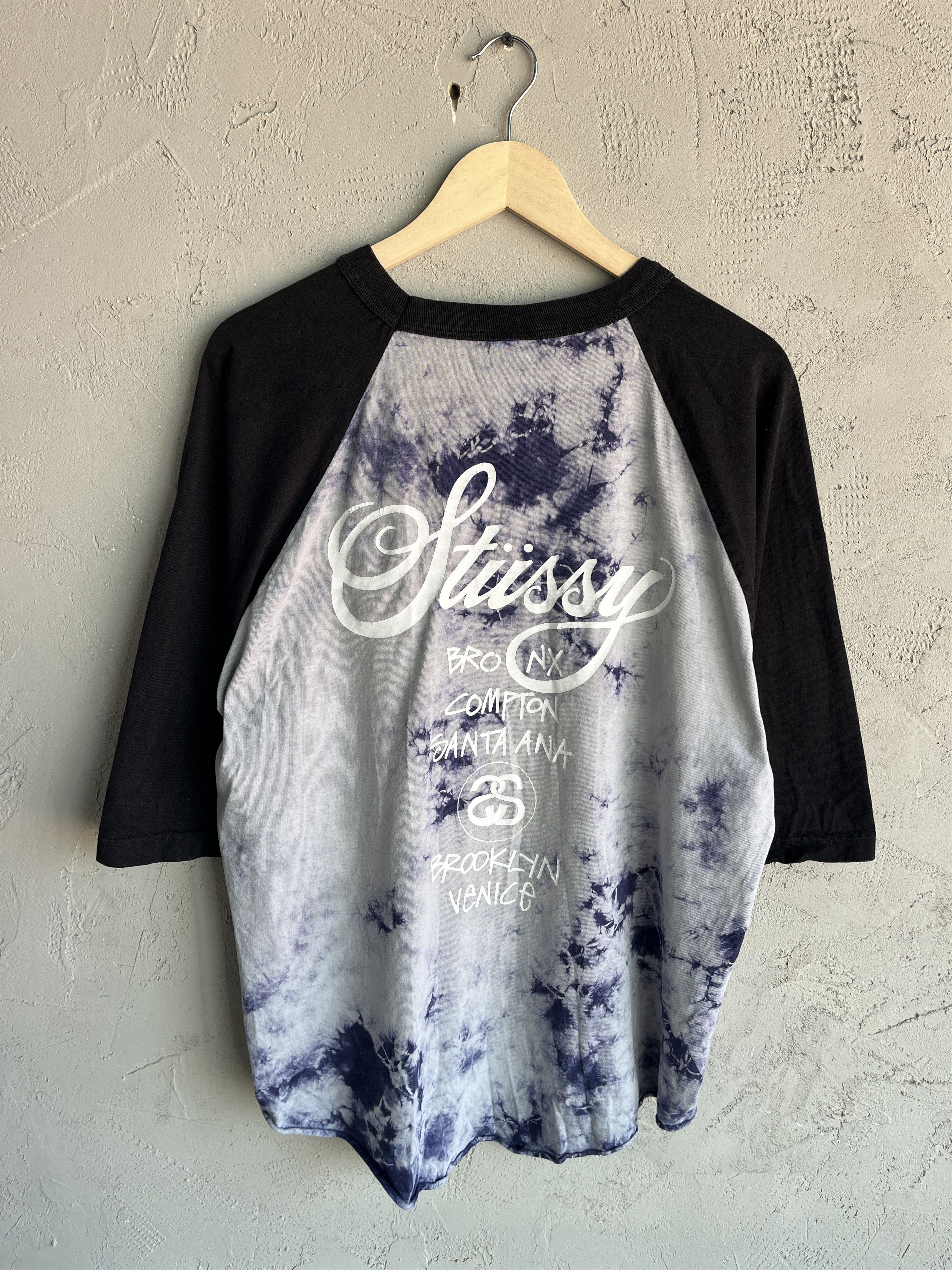 Stussy × Vintage Vintage Y2K 90s Stussy Tie Dye Raglan 3/4 Sleeve T Shirt Size US L / EU 52-54 / 3 - 3 Thumbnail