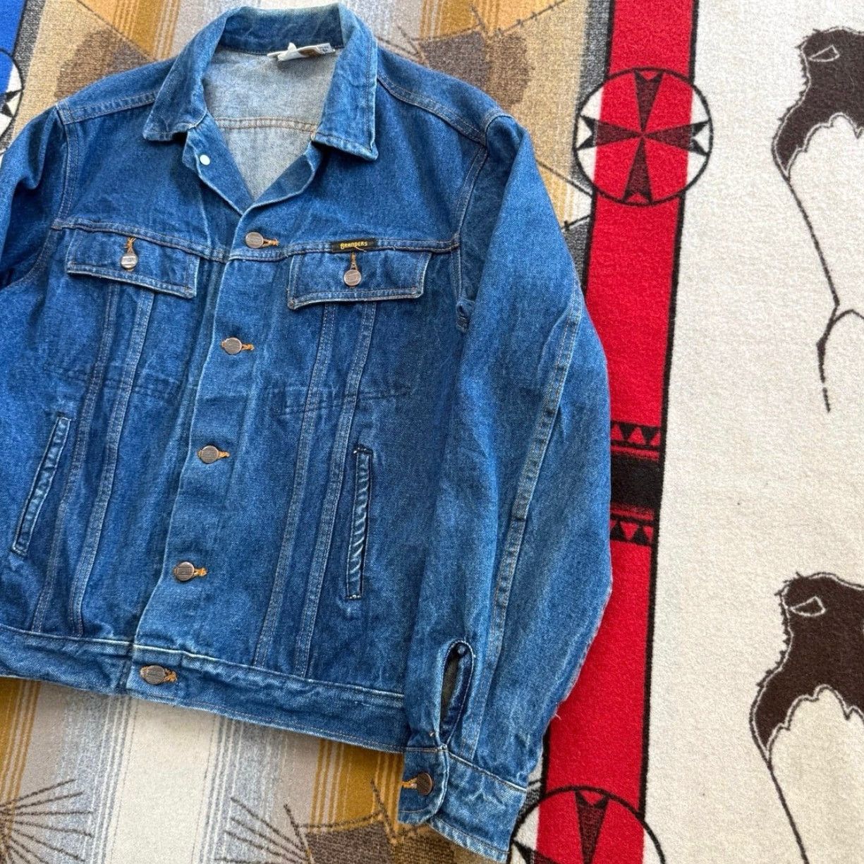 Dickies VINTAGE Dickies Denim Jacket Mens 42 Trucker Jeans Blue 80s 90s Workwear Casual Jacket Size US 42 / EU 58 - 7 Thumbnail