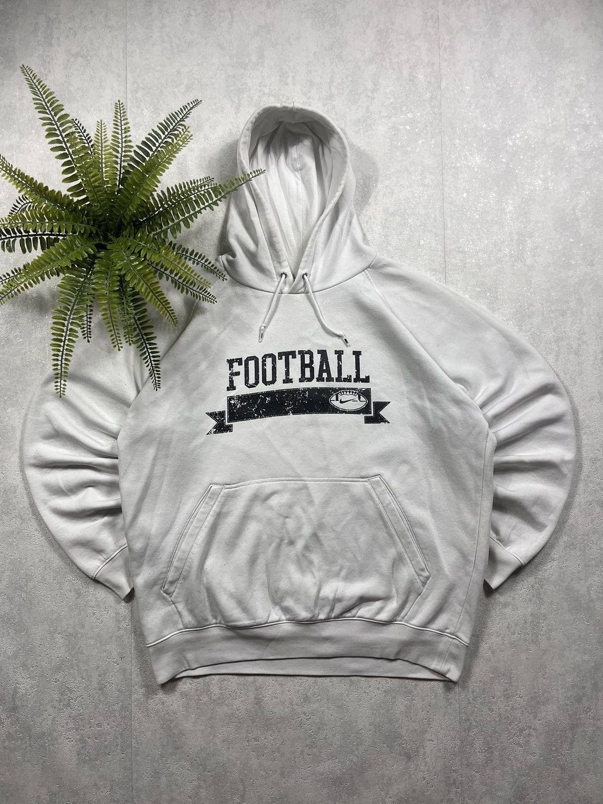 Nike × Vintage 00’s NIKE AMERICAN FOOTBALL SWOOSH RUGBY LOGO Y2K HOODIE Size US L / EU 52-54 / 3 - 1 Thumbnail