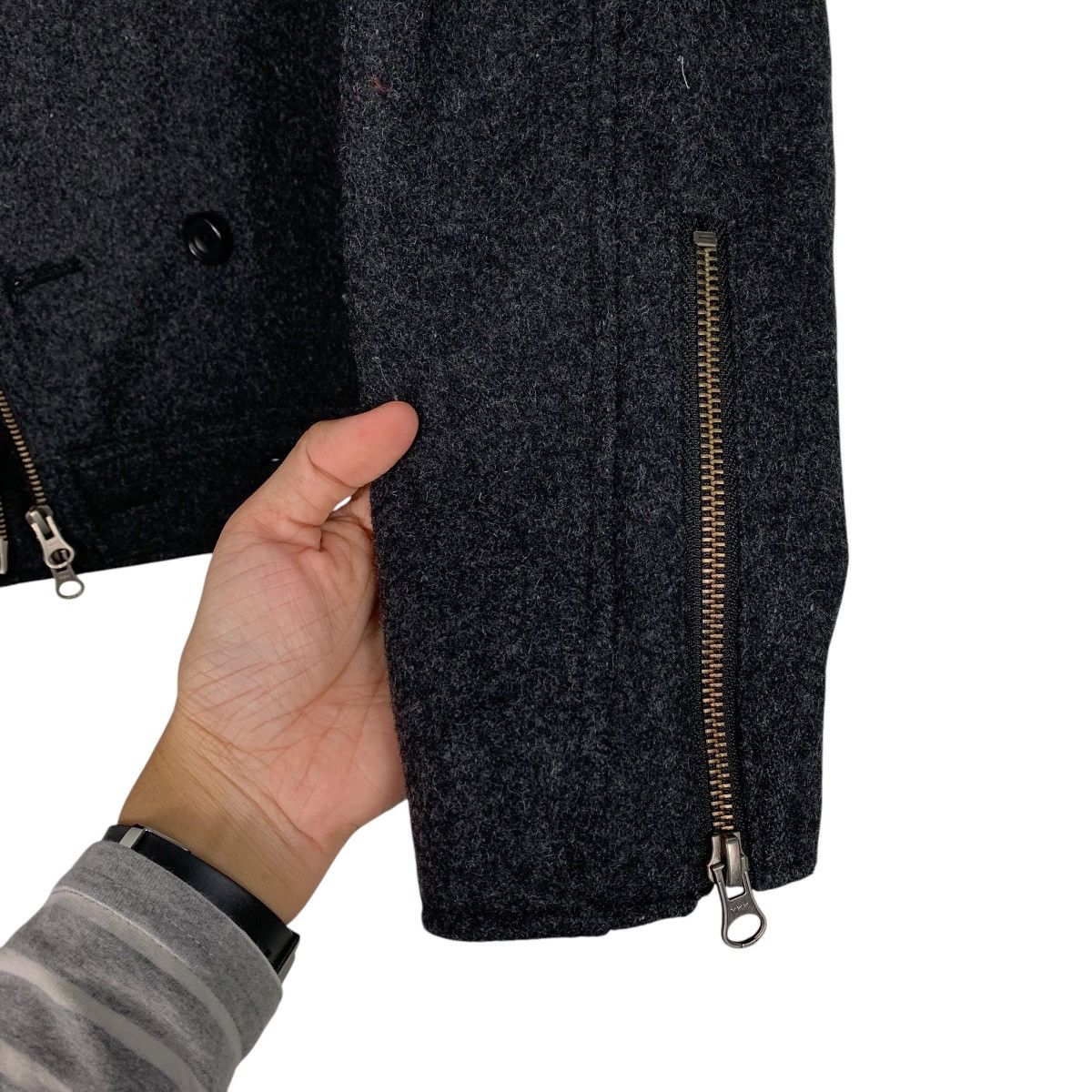 Japanese Brand Japanese Brand Edge Double Colar Motorcycle Wool Jacket Size US M / EU 48-50 / 2 - 13 Thumbnail