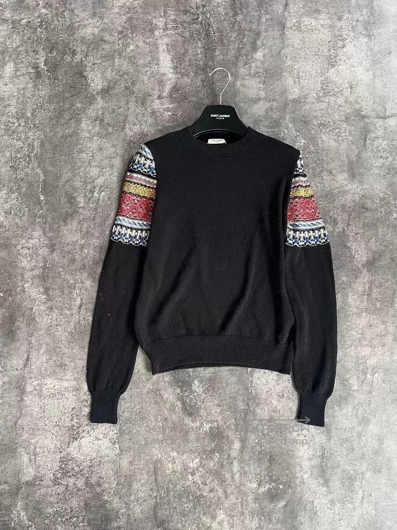 Saint Laurent Paris Saint Laurent Paris Ethnic Knit Shoulder Sleeve Top Size US XS / EU 42 / 0 - 1 Thumbnail