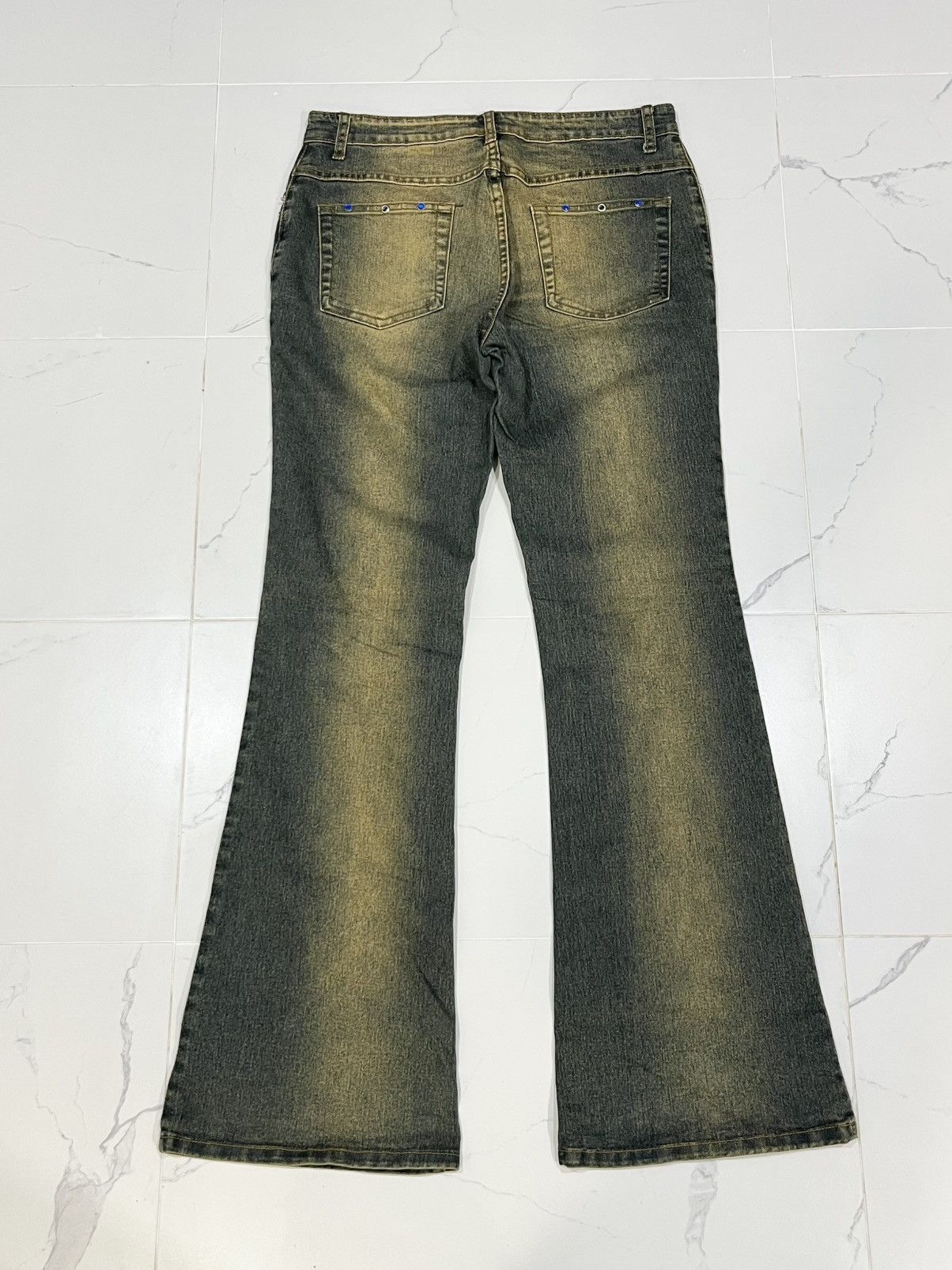 Japanese Brand Japan Hot Ballooning Mud Wash Studded Flared Jeans Size US 30 / EU 46 - 9 Thumbnail