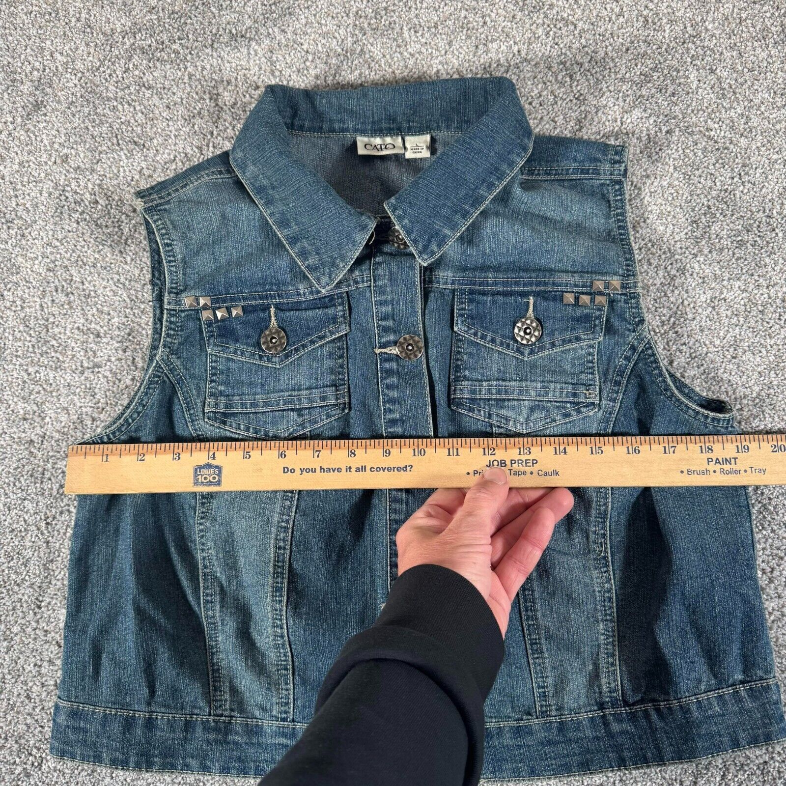 Other Cato Vest Womens Large Grunge Edgy Streetwear Studded Y2K Size L / US 10 / IT 46 - 5 Thumbnail