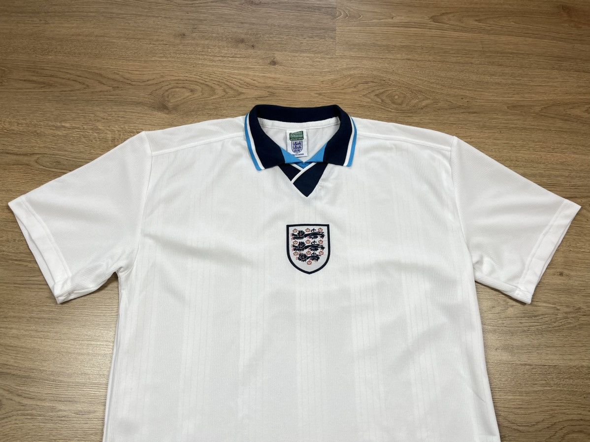 Umbro England 1996 Retro Home Football T-Shirt Jersey Score Draw Size US XL / EU 56 / 4 - 2 Thumbnail