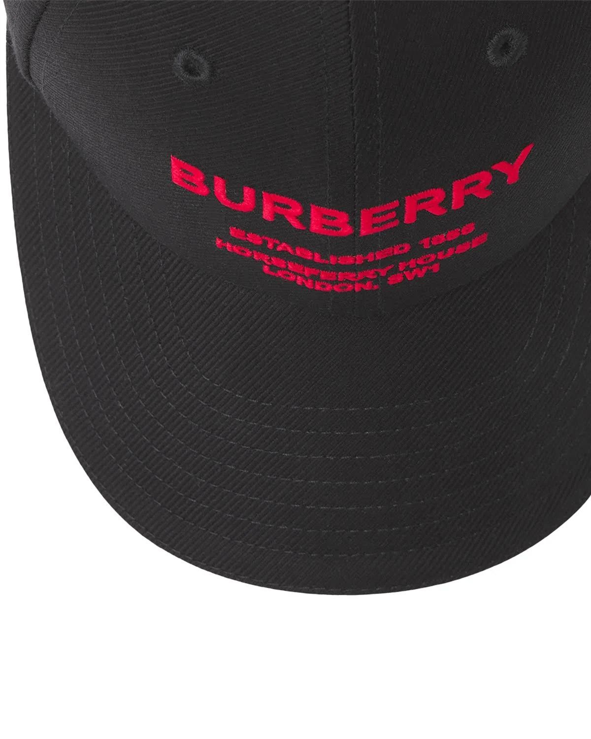 Burberry BURBERRY Horseferry Motif Cotton Twill Baseball Cap Size ONE SIZE - 5 Thumbnail