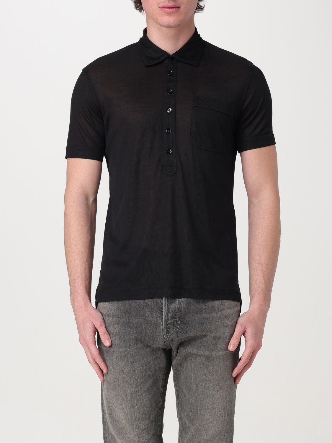 image of Tom Ford Polo Shirt Men Black (Size XL)