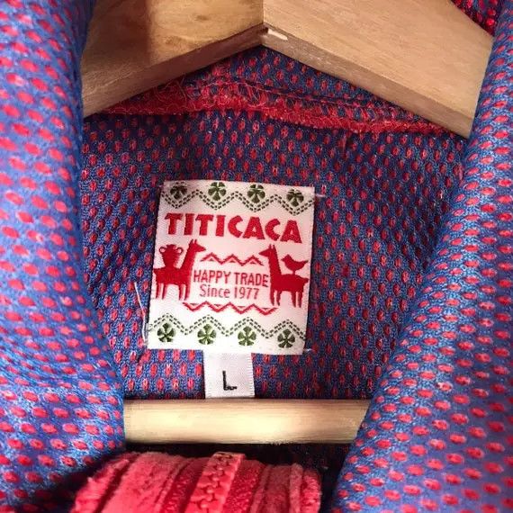 Vintage Vtg 90’ TITICACA NAVAJO AZTEC Sherpa Fleece Jacket Hoodie Size M / US 6-8 / IT 42-44 - 4 Thumbnail
