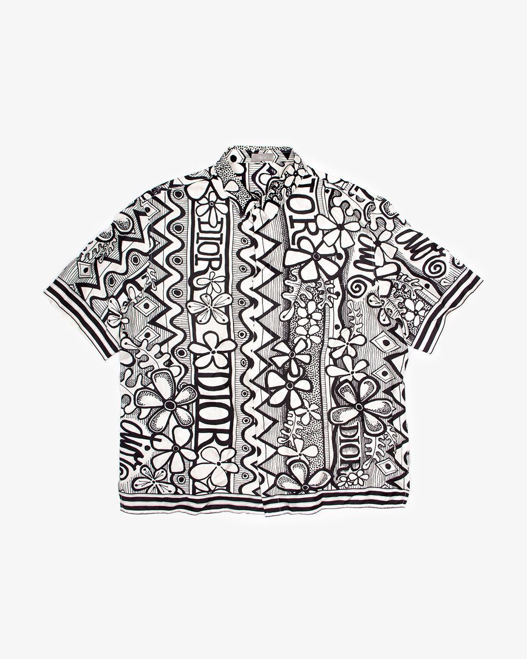 Dior × Stussy DIOR x STUSSY SILK FLORAL BUTTON UP SHIRT | 42 Size US XL / EU 56 / 4 - 1 Thumbnail