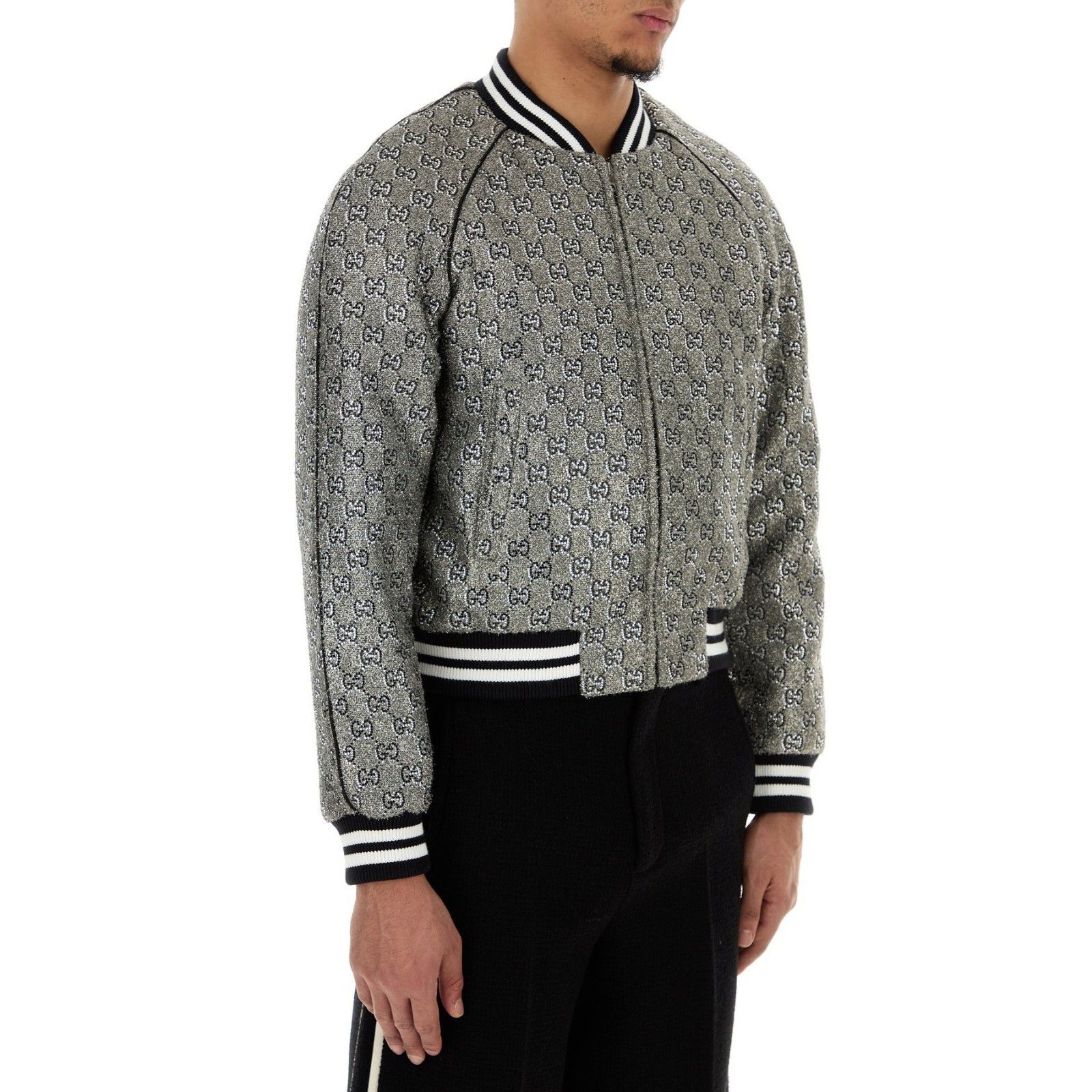 Gucci GUCCI Embellished Tweed Bomber Jacket New & Authentic (Men's Size US M / EU 48-50 / 2 - 3 Thumbnail