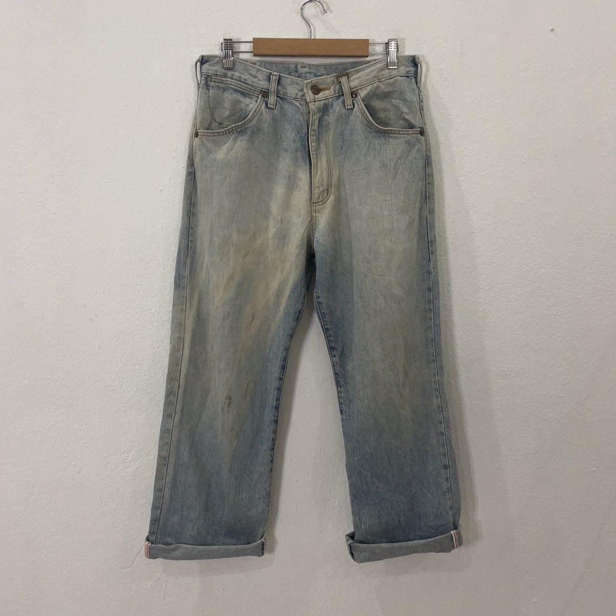image of Vintage Wrangler Selvedge Redline Denim Jeans in Blue, Men's (Size 30)