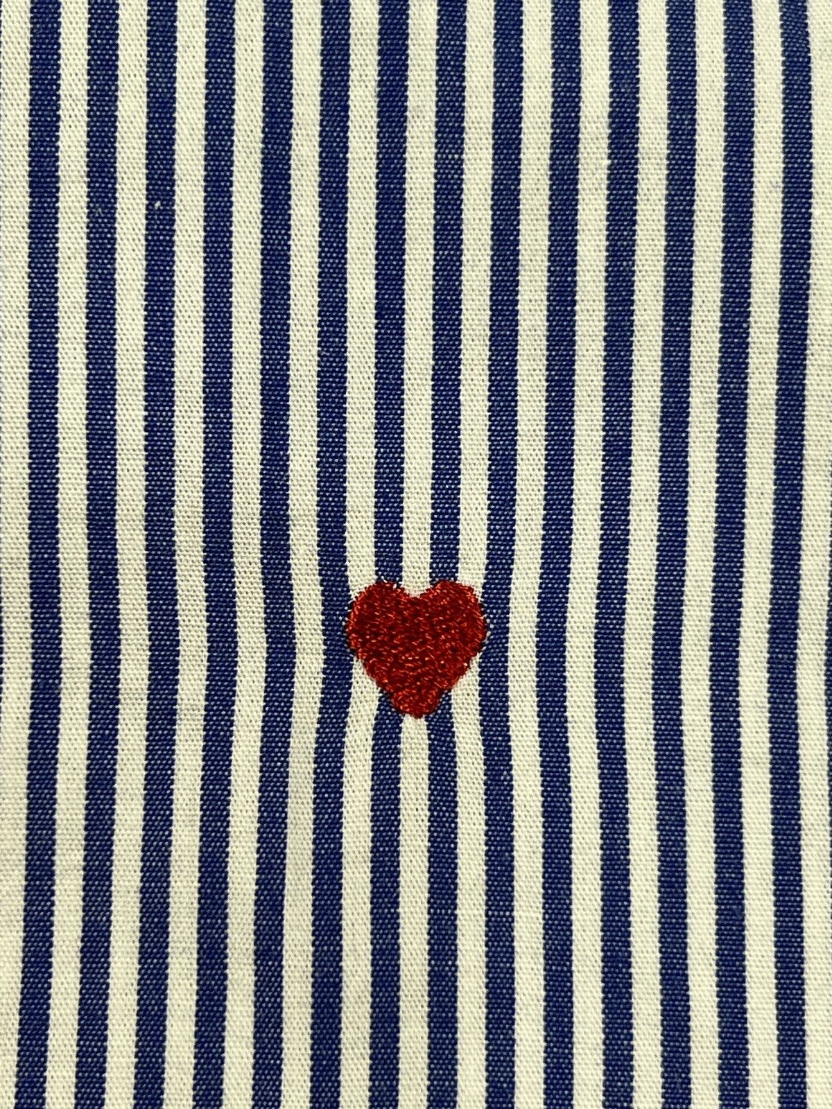 Moschino Vintage Moschino Mini Heart LS Cotton Striped Shirt Size US S / EU 44-46 / 1 - 5 Thumbnail