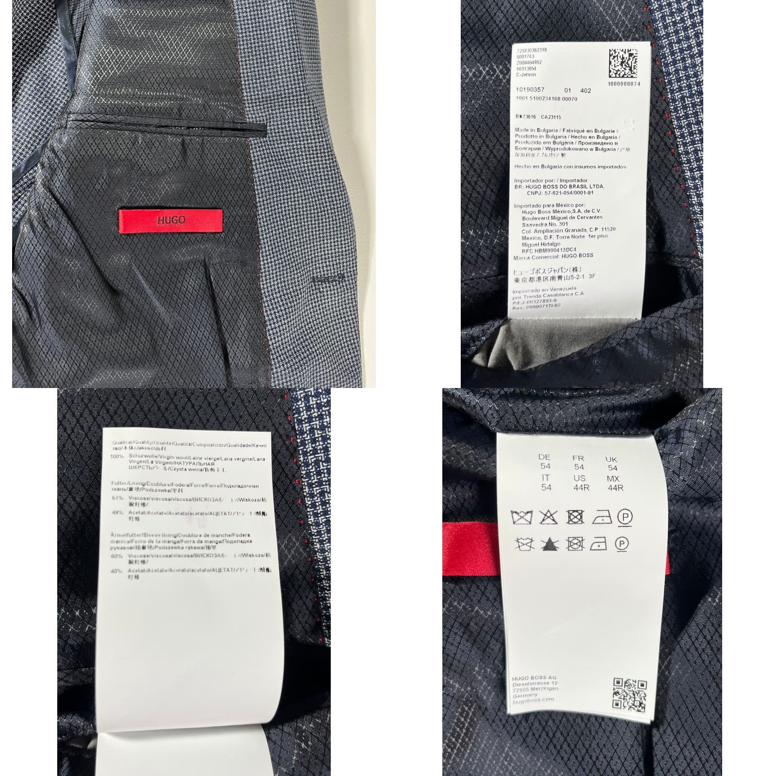 Hugo Boss Hugo Boss Men's Wool Sport Coat Jacket Sz 44R Size US S / EU 44-46 / 1 - 8 Thumbnail