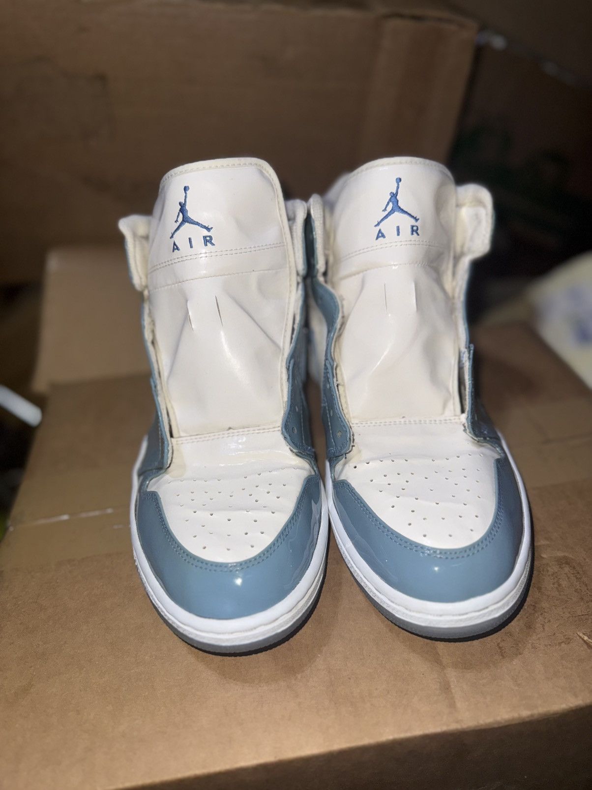 Jordan Brand Jordan 1 Retro UNC Patent Size US 12 / EU 45 - 5 Thumbnail