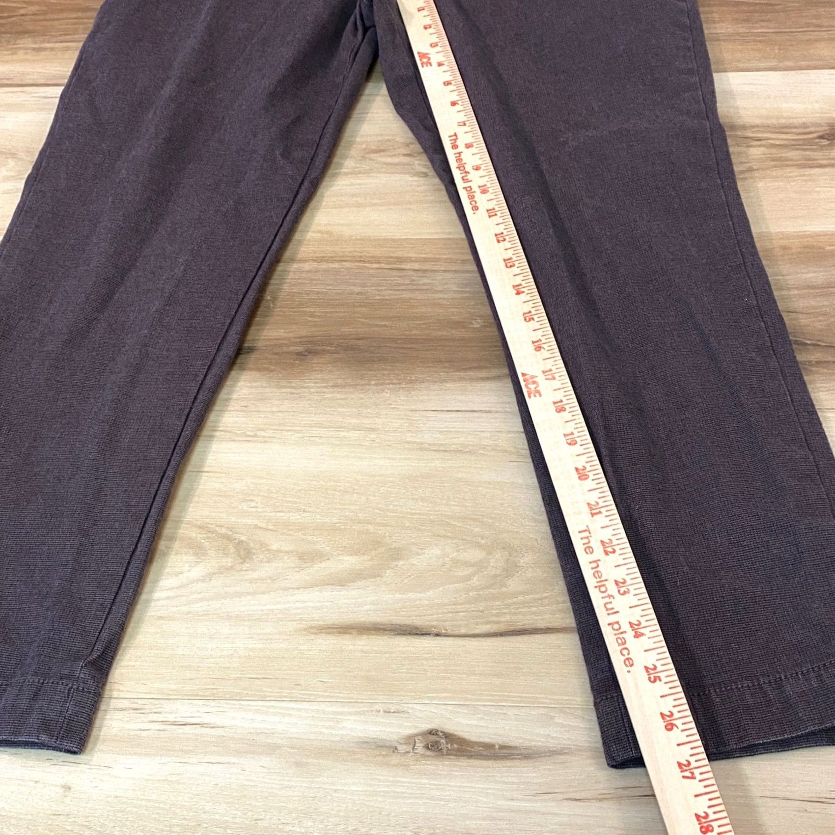 Banana Republic Banana Republic Slim-Tapered Fit Pants Mens 34x27 Burgundy Textured Chinos Size US 34 / EU 50 - 6 Thumbnail