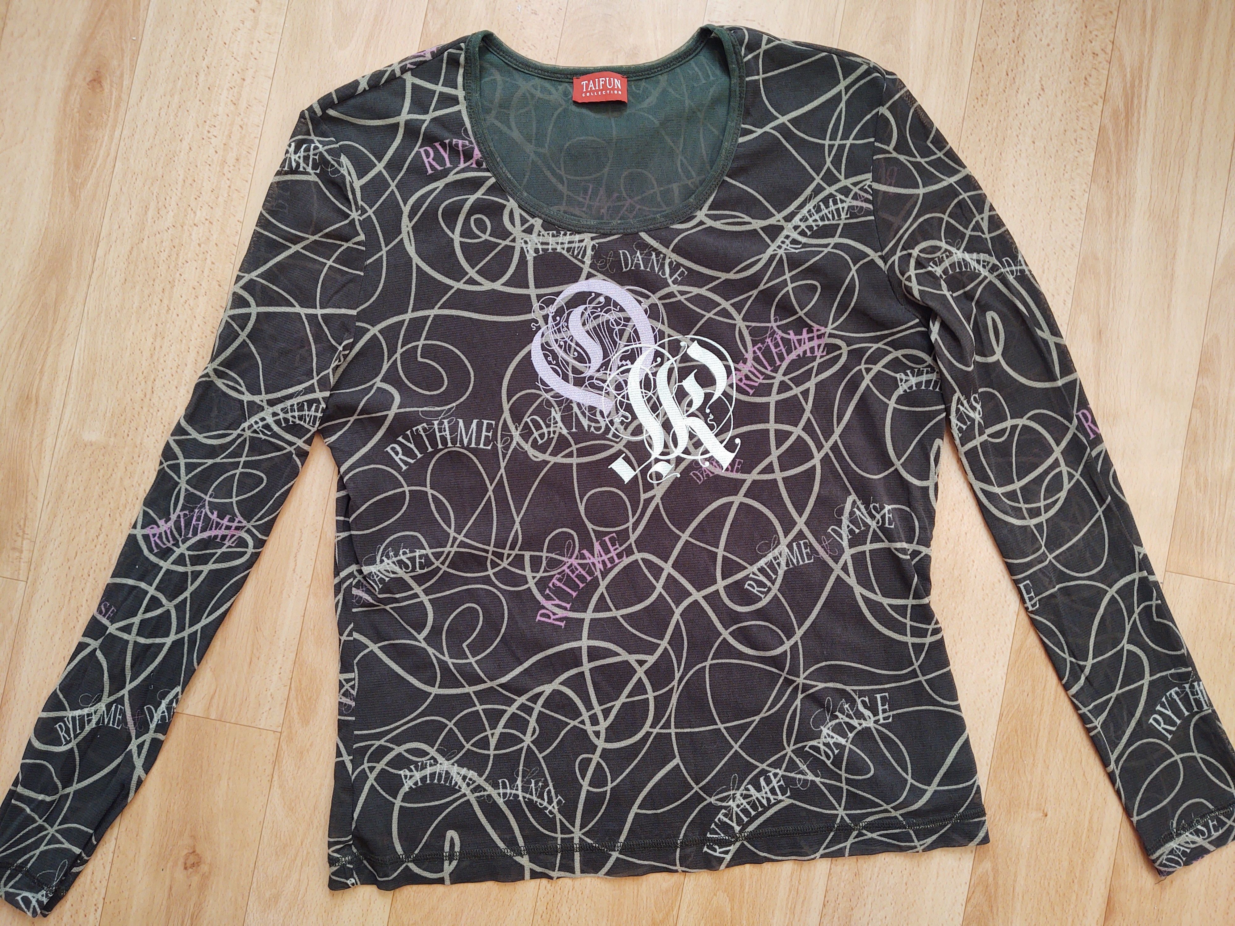 Japanese Brand y2k mesh longsleeve sz L Taifun Size L / US 10 / IT 46 - 3 Thumbnail
