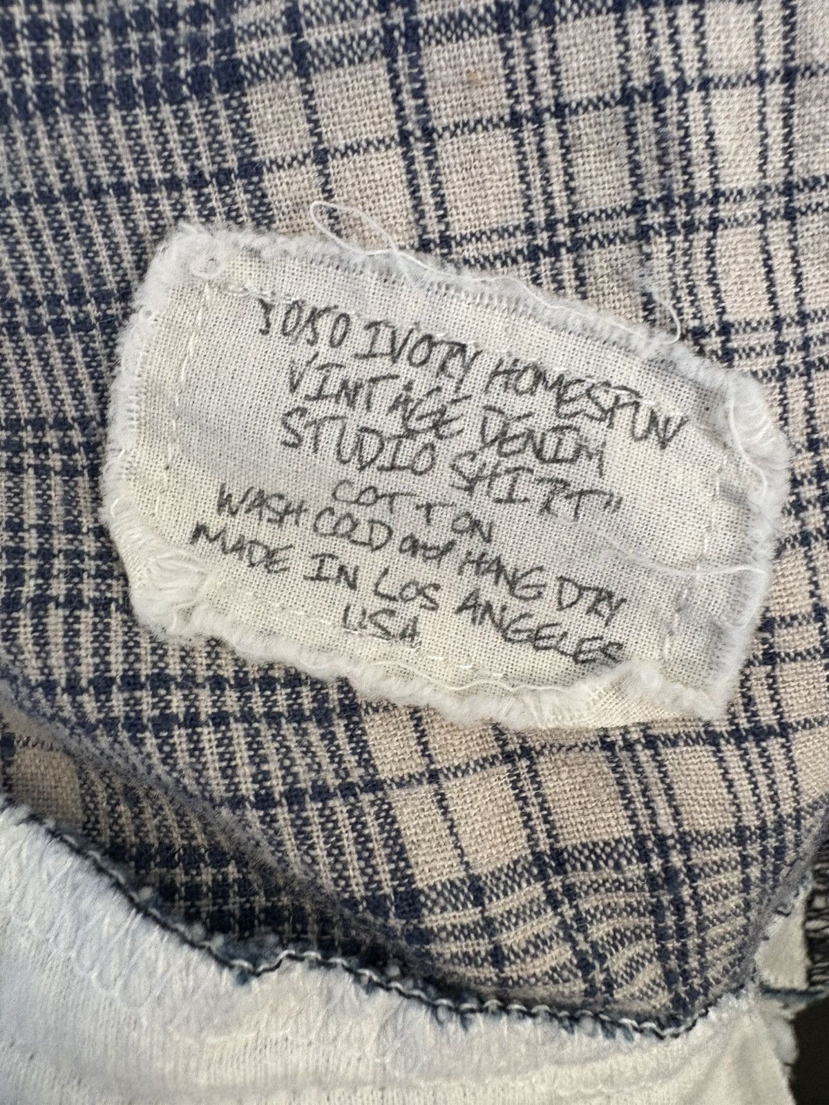 Greg Lauren Greg Lauren 50/50 Ivory Homesfun Flannel Plaid Size US S / EU 44-46 / 1 - 4 Thumbnail