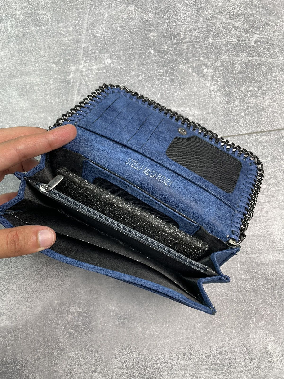 Stella McCartney Stella McCartney Leather Wallet Blue Size ONE SIZE - 7 Thumbnail