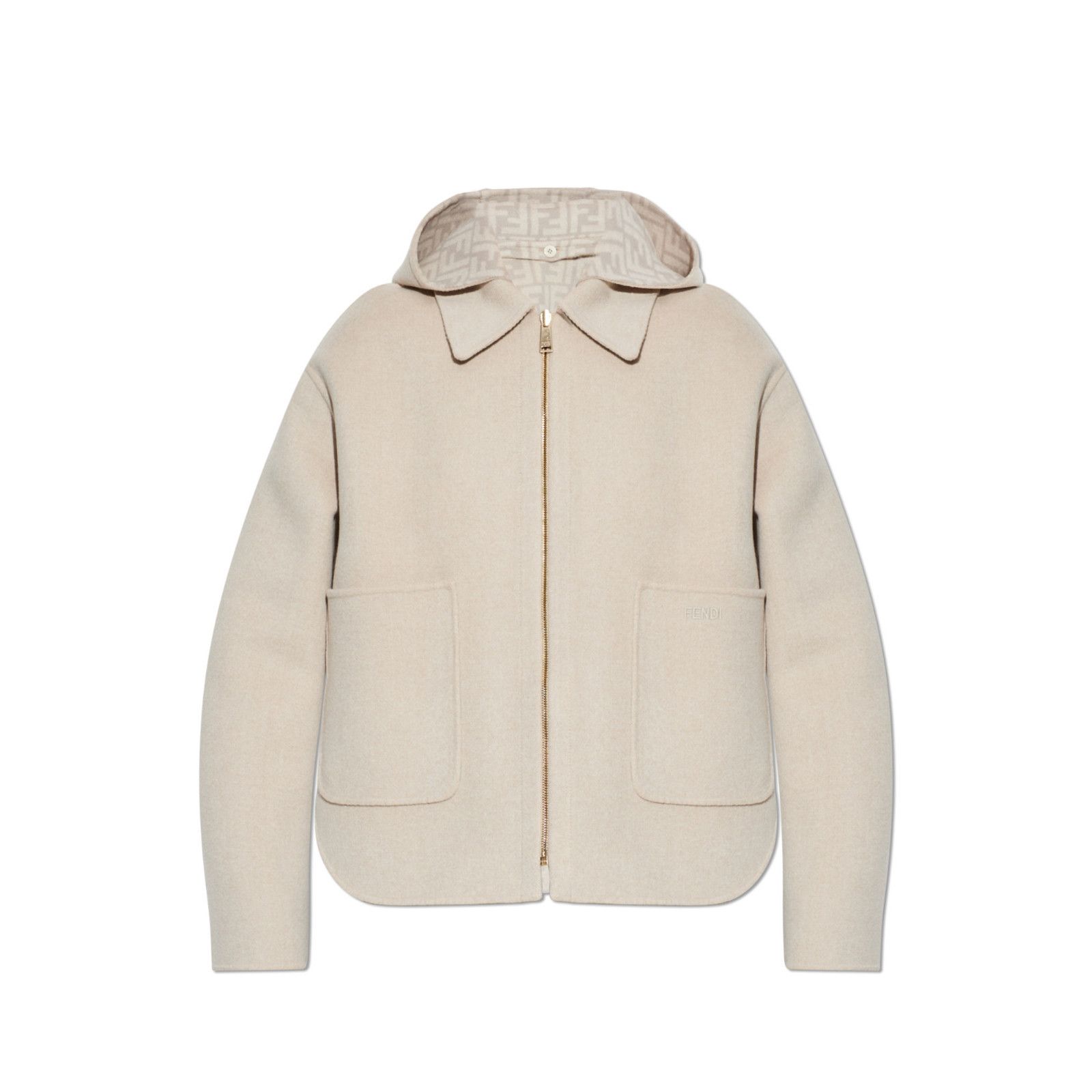 Fendi FENDI $3950 Beige double-sided wool jacket Jacket New & Auth Size S / US 4 / IT 40 - 1 Preview