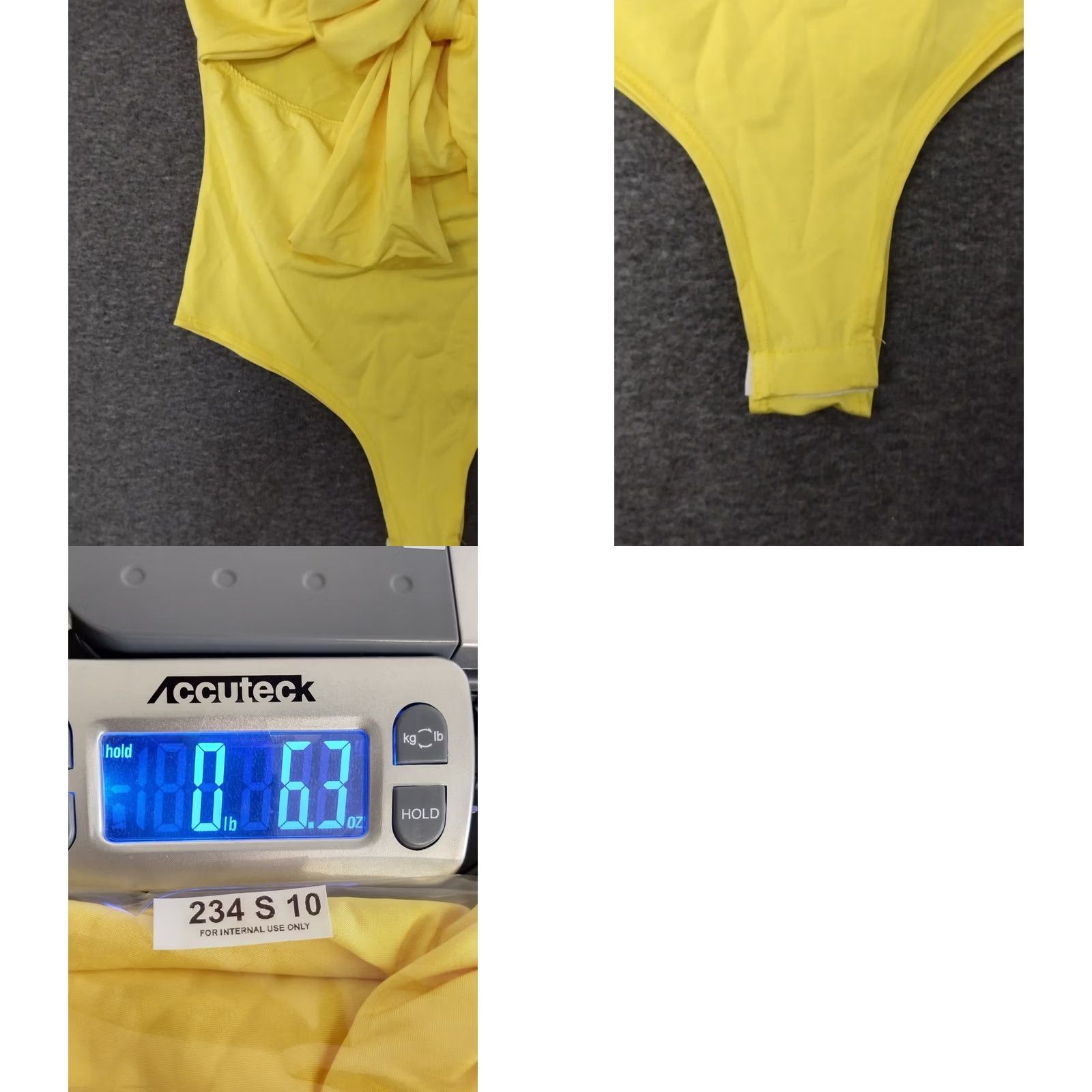 Vintage MAGIA Bodysuit Women Solid Yellow Short Sleeve Open Tummy Tie Front Size L Size L / US 10 / IT 46 - 8 Thumbnail