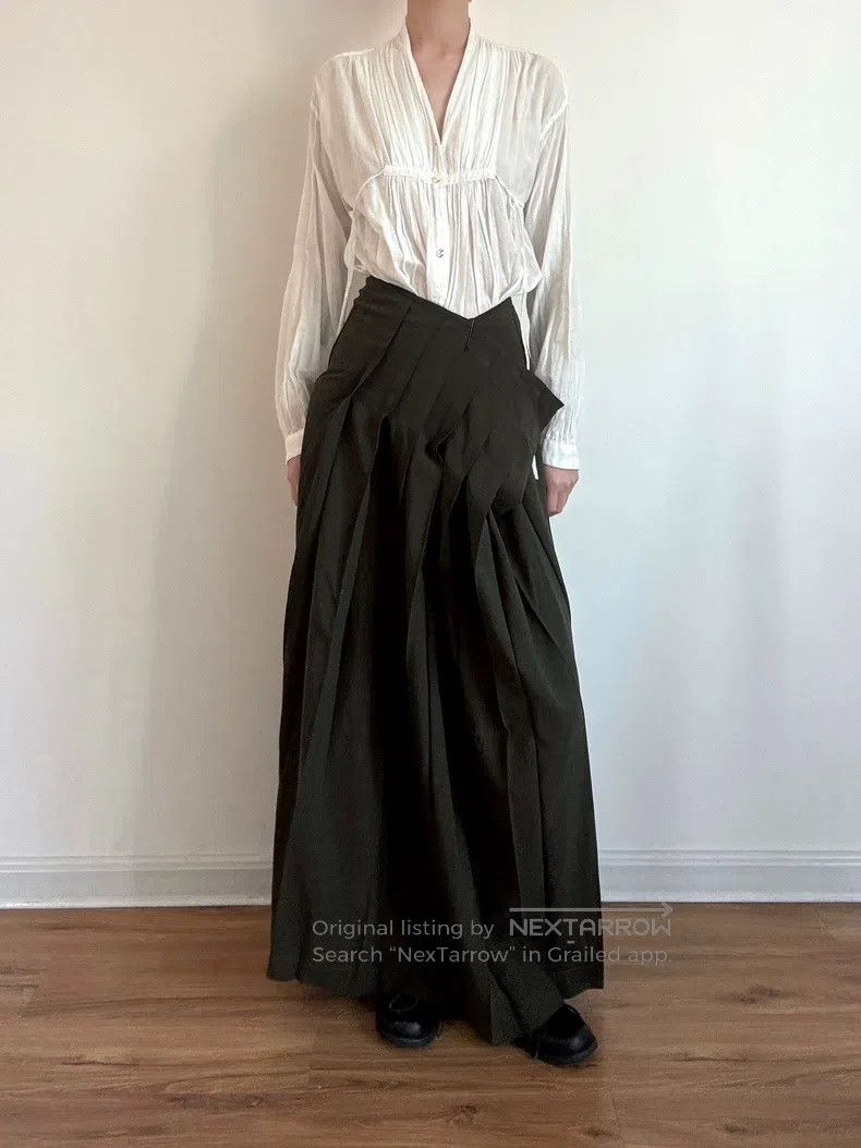 Yohji Yamamoto Yohji Yamamoto size 3 Patchwork pleated skirt Size 25" / US 0 / IT 36 - 1 Thumbnail