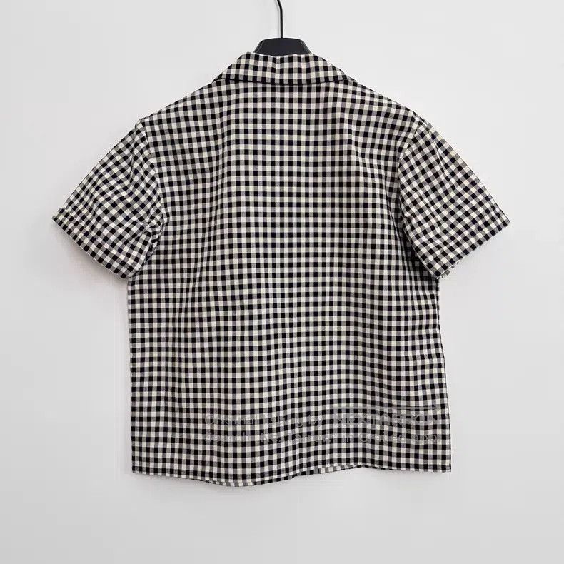 Miu Miu Miu Miu Plaid Button Closure Short Sleeve Shirt i Size XS / US 0-2 / IT 36-38 - 3 Thumbnail